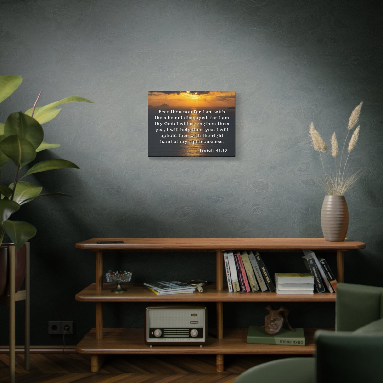 Scripture Walls Fear Thou Not Isaiah 41:10 Bible Verse Canvas Christian Wall Art Ready to Hang-Express Your Love Gifts