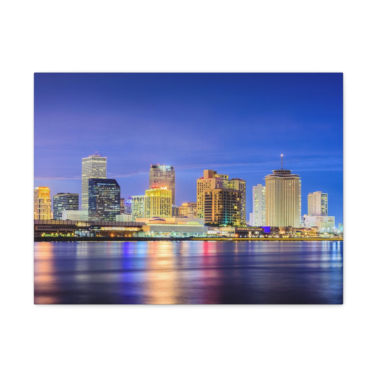 New Orleans Night Skyline Canvas Artwork High-Quality Breathtaking Stunning Cityscape for Home Decor Ready to Hang-Express Your Love Gifts