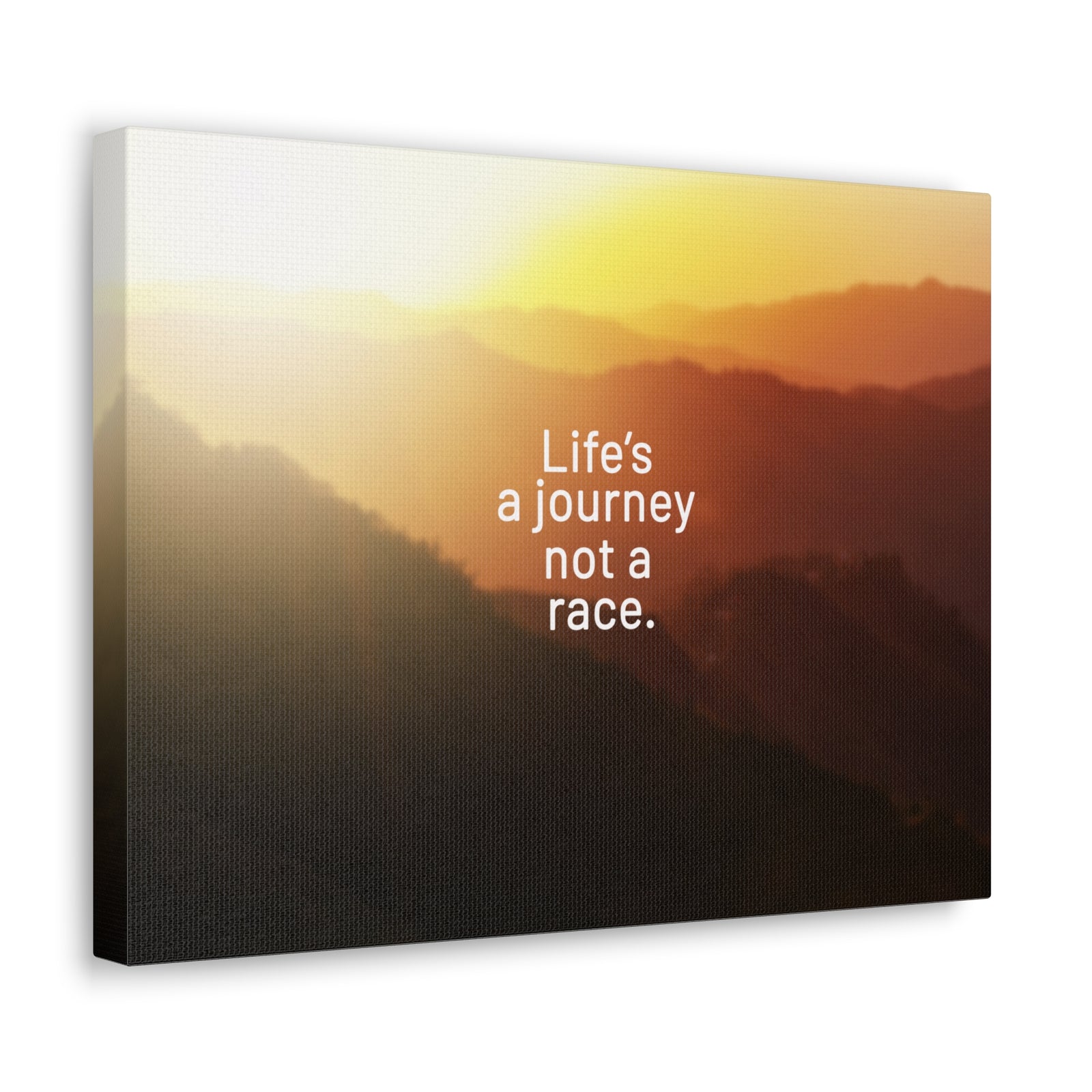 Scripture Walls Inspirational Quote Canvas Life's A Journey Not A Race Wall Art Motivational Motto Inspiring Prints Artwork Decor Ready to Hang-Express Your Love Gifts