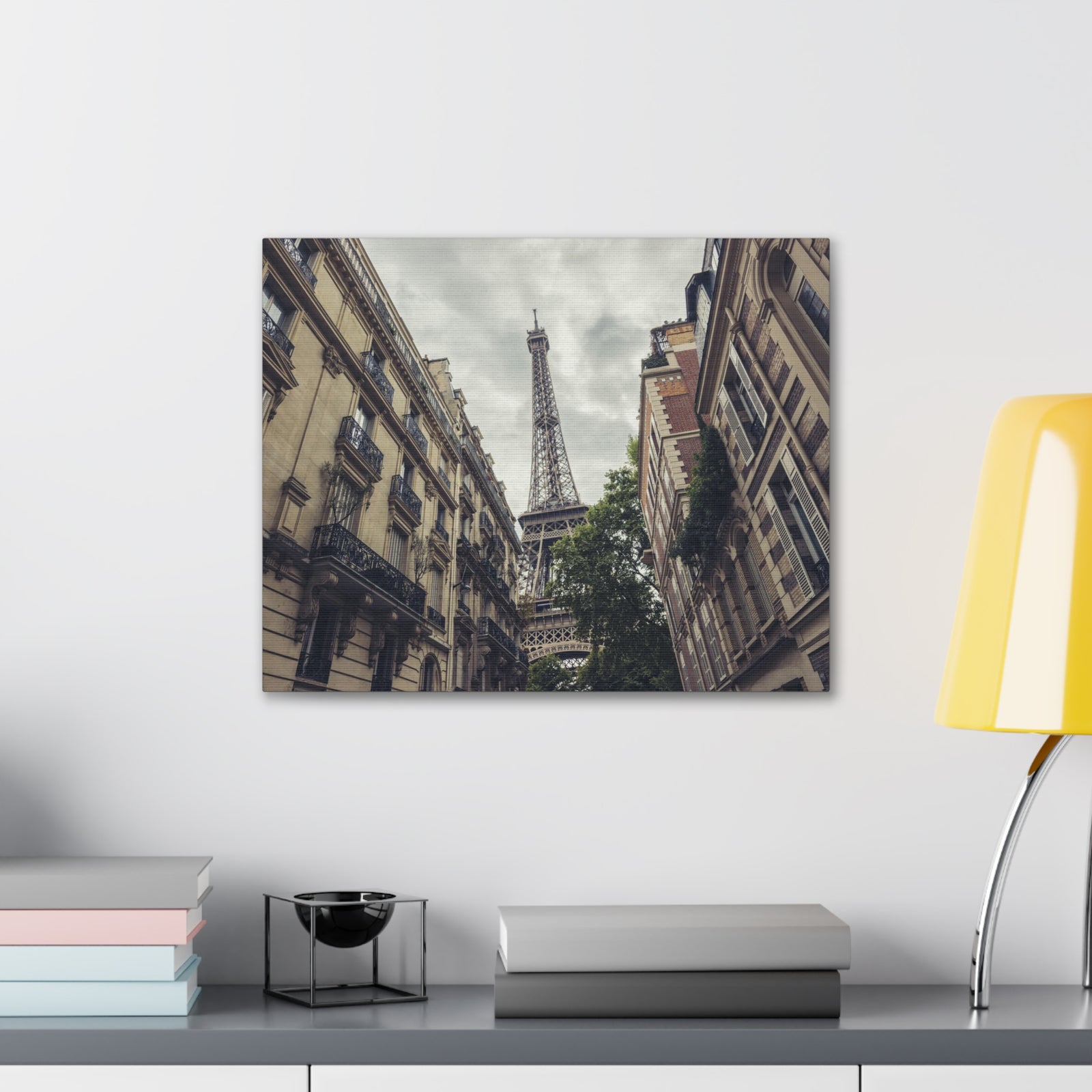 Paris Eiffel Tower Street View France Canvas Artwork High-Quality Breathtaking French City for Home Decor Ready to Hang-Express Your Love Gifts