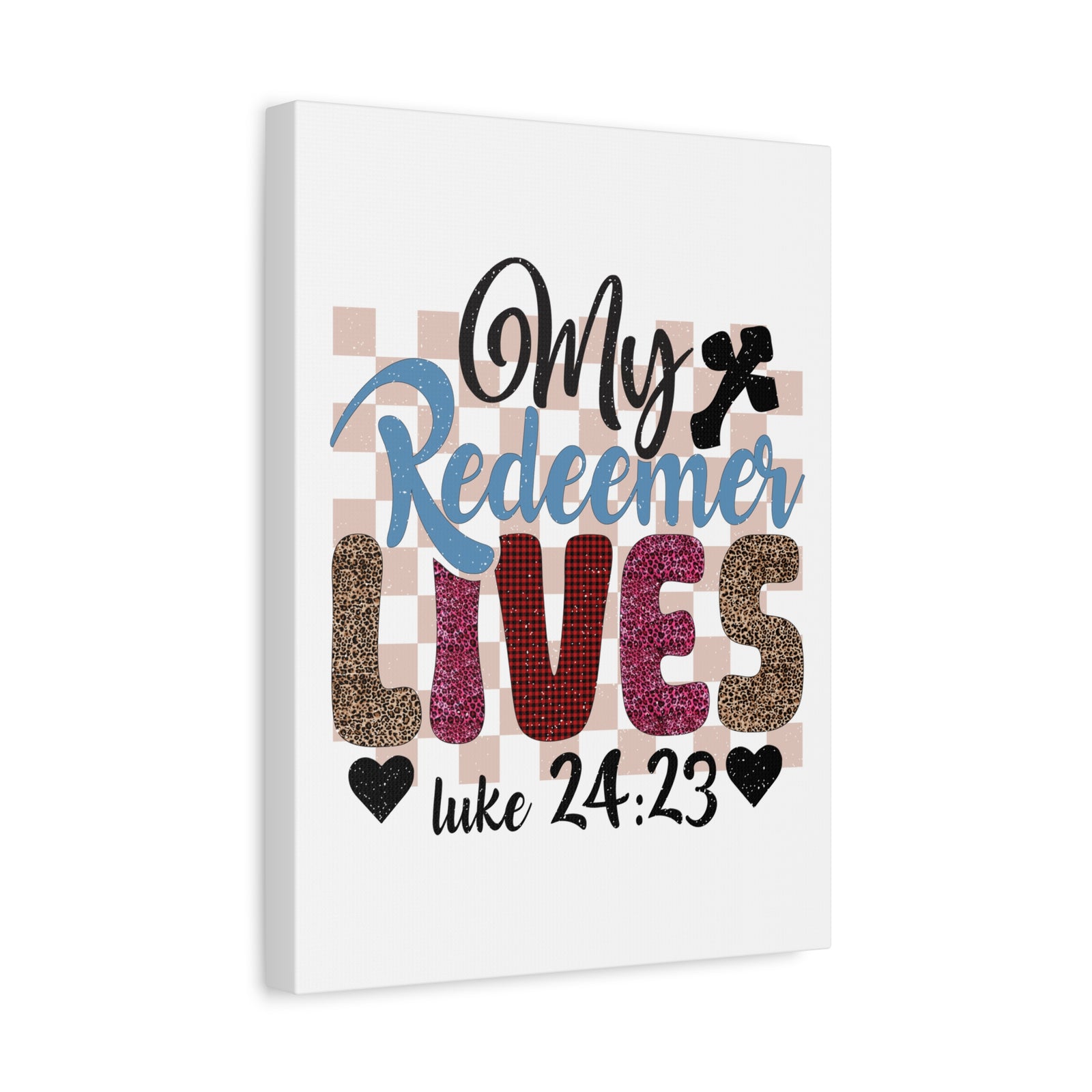 Scripture Walls Luke 24:23 My Redeemer Lives Bible Verse Canvas Christian Wall Art Ready to Hang Unframed-Express Your Love Gifts