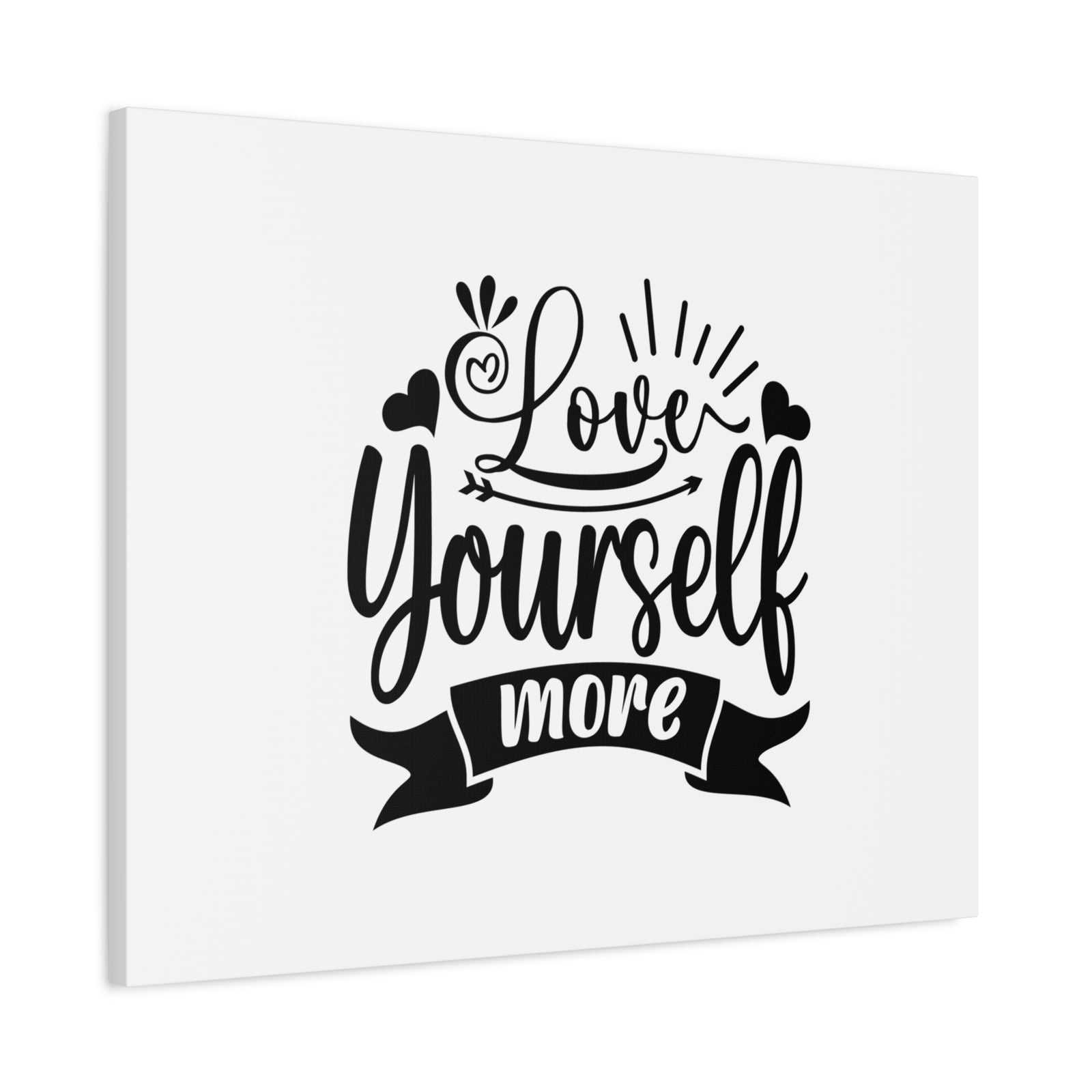 Inspirational Quote Canvas Love Yourself More Wall Art Motivational Motto Inspiring Prints Artwork Decor Ready to Hang-Express Your Love Gifts