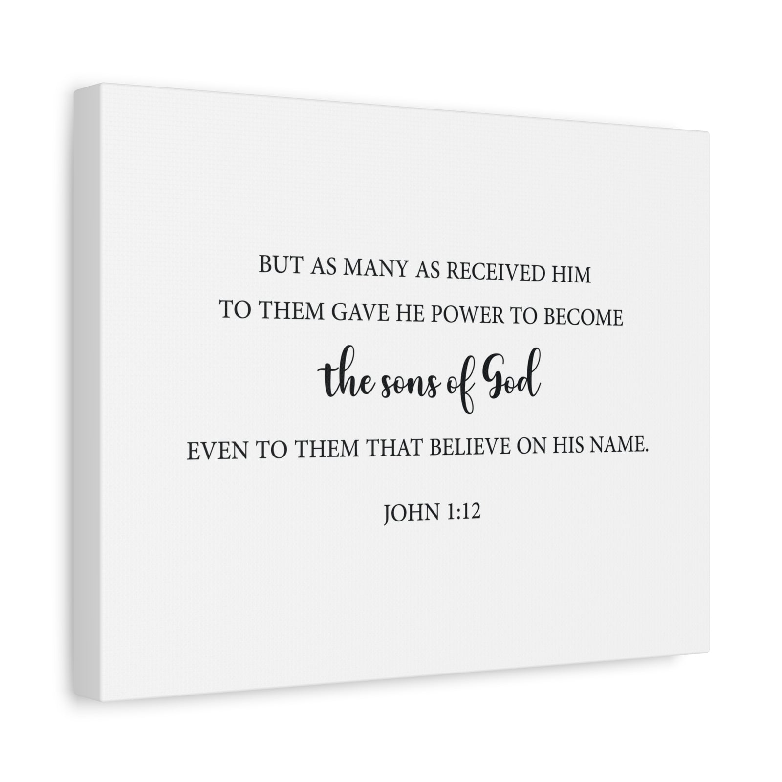 Scripture Walls The Sons Of God John 1:12 Bible Verse Canvas Christian Wall Art Ready To Hang-Express Your Love Gifts