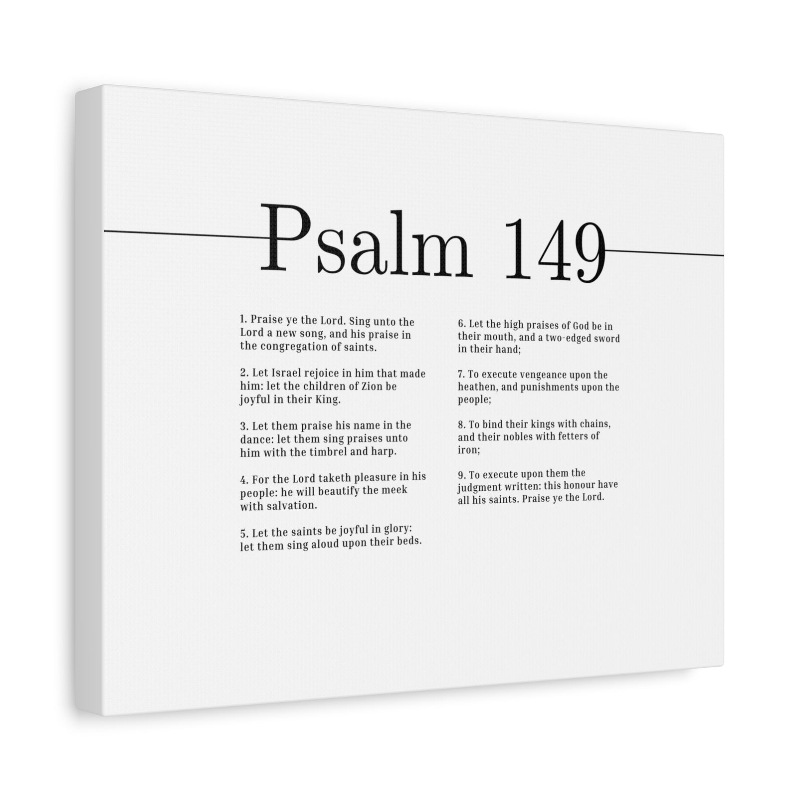 Scripture Canvas High Praises Of God Psalm 149 Christian Wall Art Bible Verse Print Ready to Hang-Express Your Love Gifts