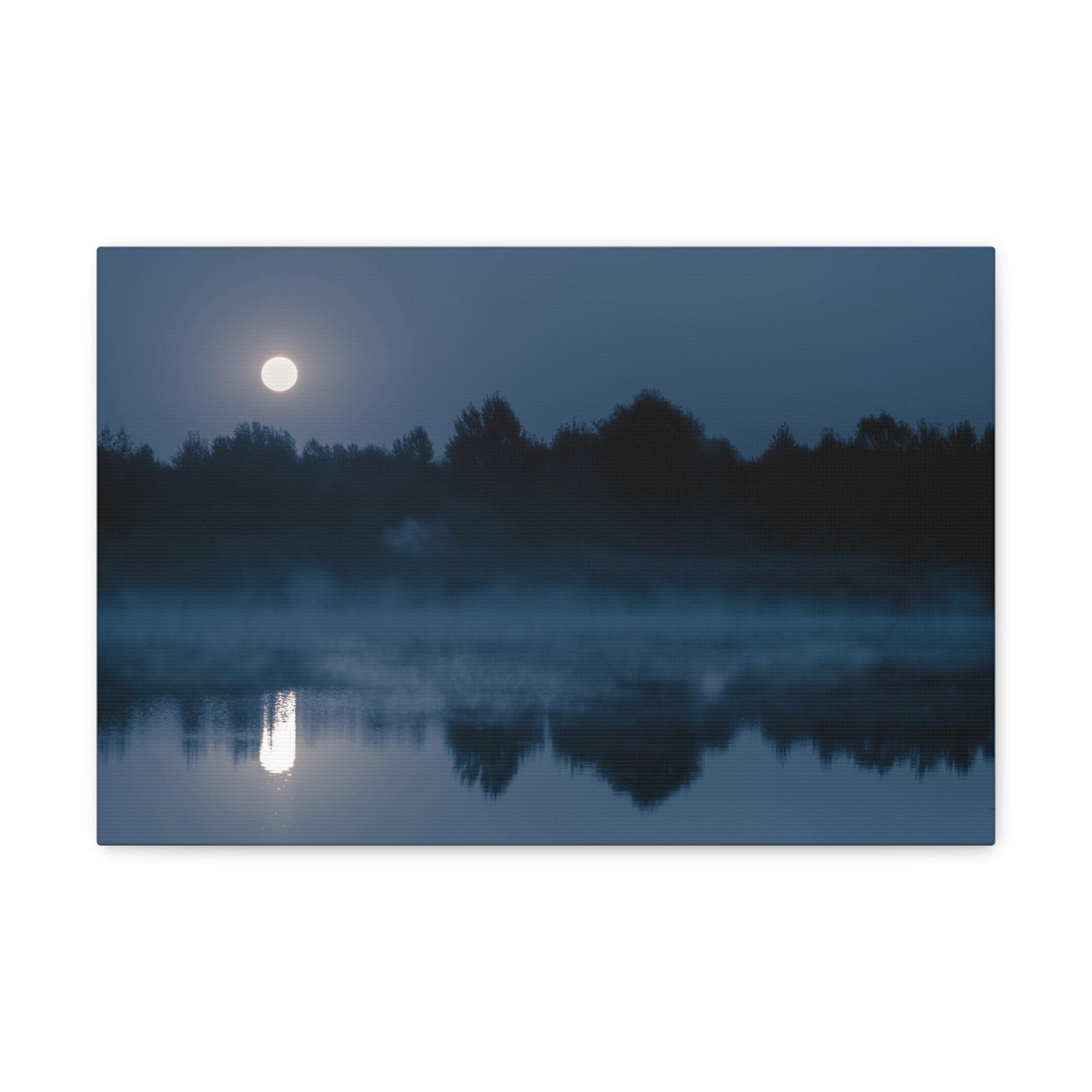 Misty Mountain Reflections Nature Wilderness Photography Canvas Wall Art for Home Decor Ready-to-Hang-Express Your Love Gifts