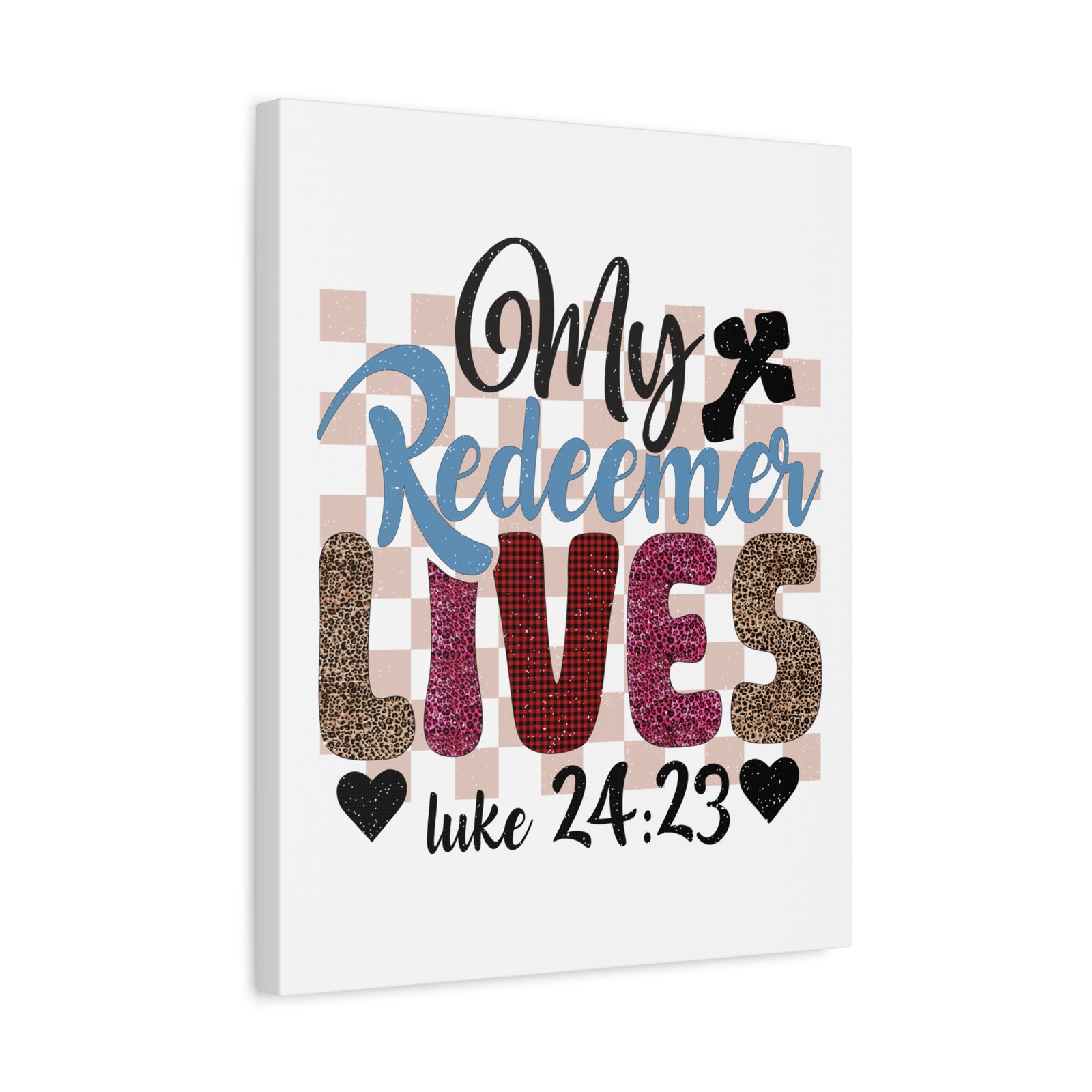 Scripture Walls Luke 24:23 My Redeemer Lives Bible Verse Canvas Christian Wall Art Ready to Hang Unframed-Express Your Love Gifts