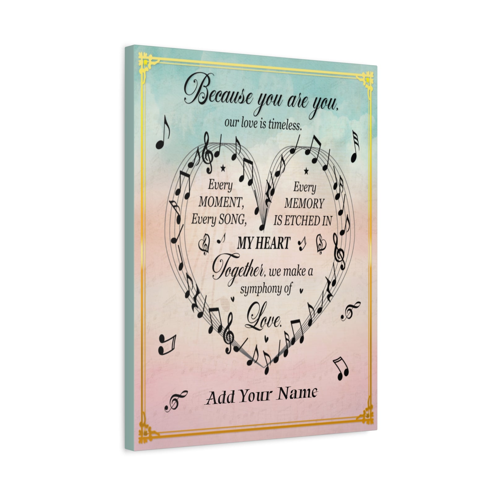 Personalized To My Wife Symphony of Love Canvas Wall Art - Romantic Gift for Her-Express Your Love Gifts