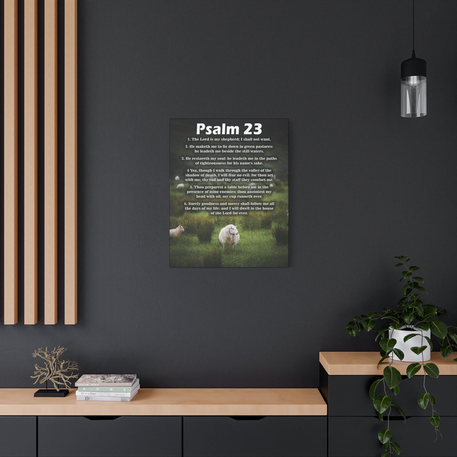 Scripture Walls The Lord is My Shepherd Psalm 23:3 Christian Wall Art Bible Verse Print Ready to Hang-Express Your Love Gifts