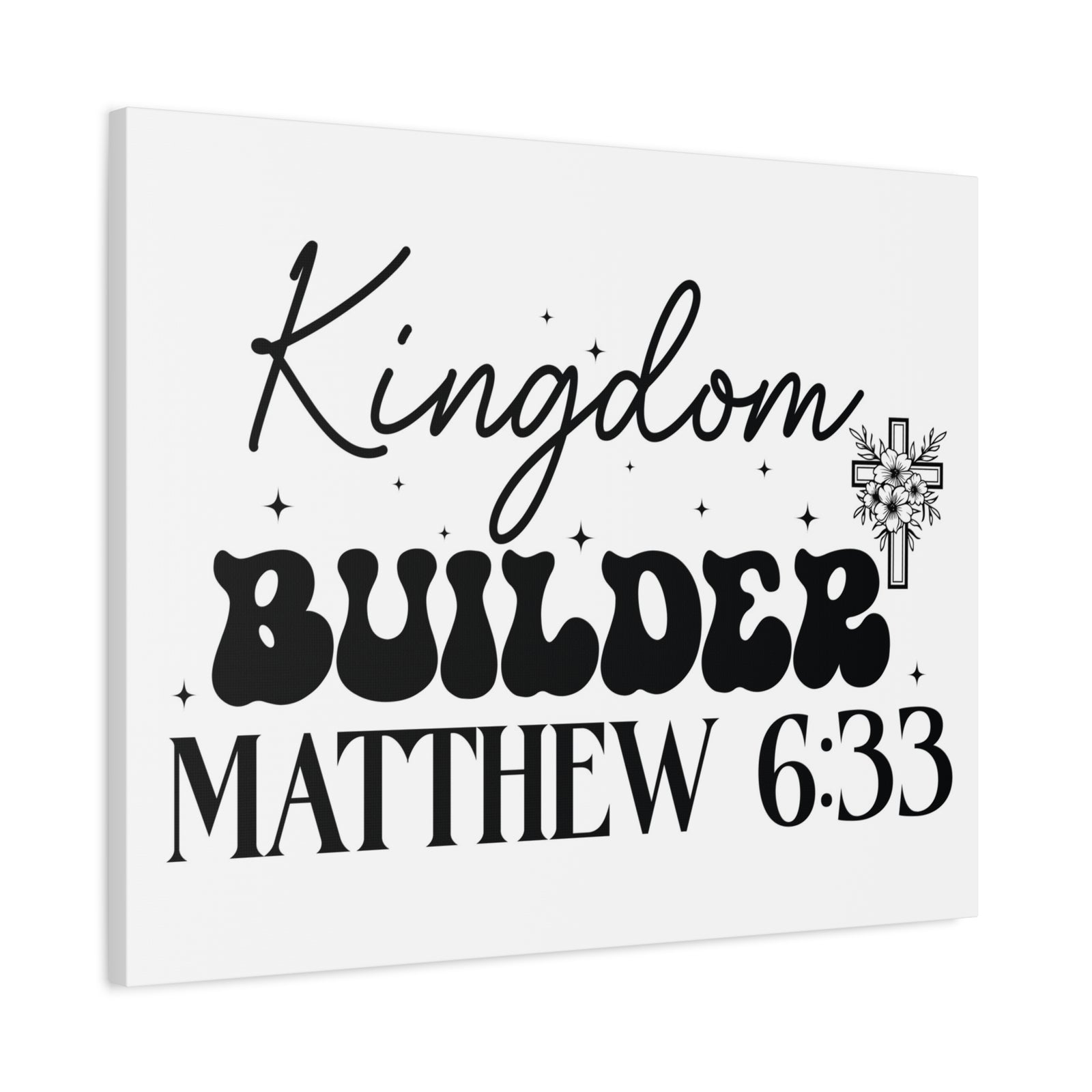 Scripture Walls Matthew 6:33 Kingdom Builder Bible Verse Canvas Christian Wall Art Ready to Hang Unframed-Express Your Love Gifts