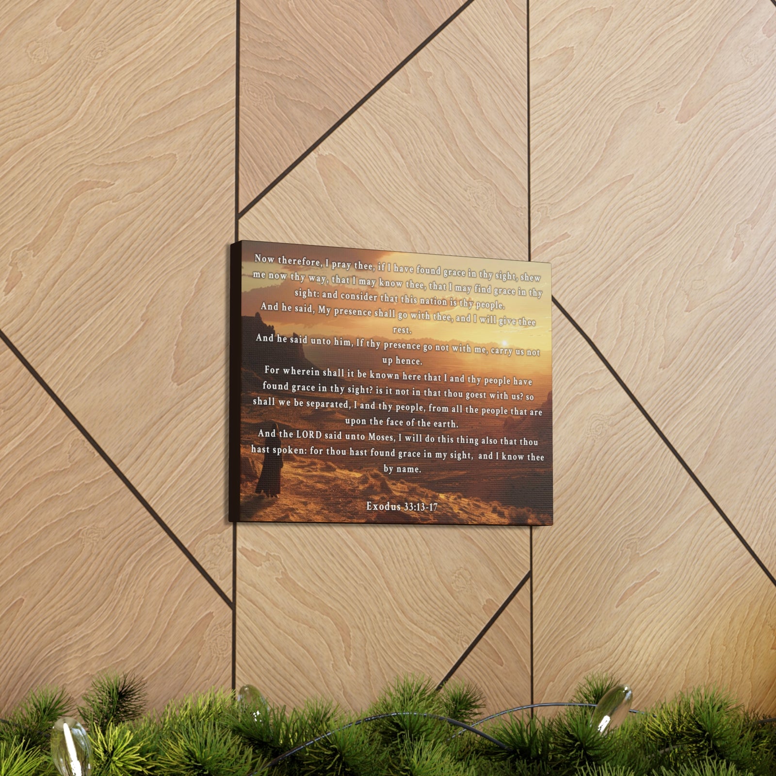 Scripture Walls Exodus 33:13-17 KJV Bible Verse Canvas Christian Wall Art Ready to Hang Unframed-Express Your Love Gifts