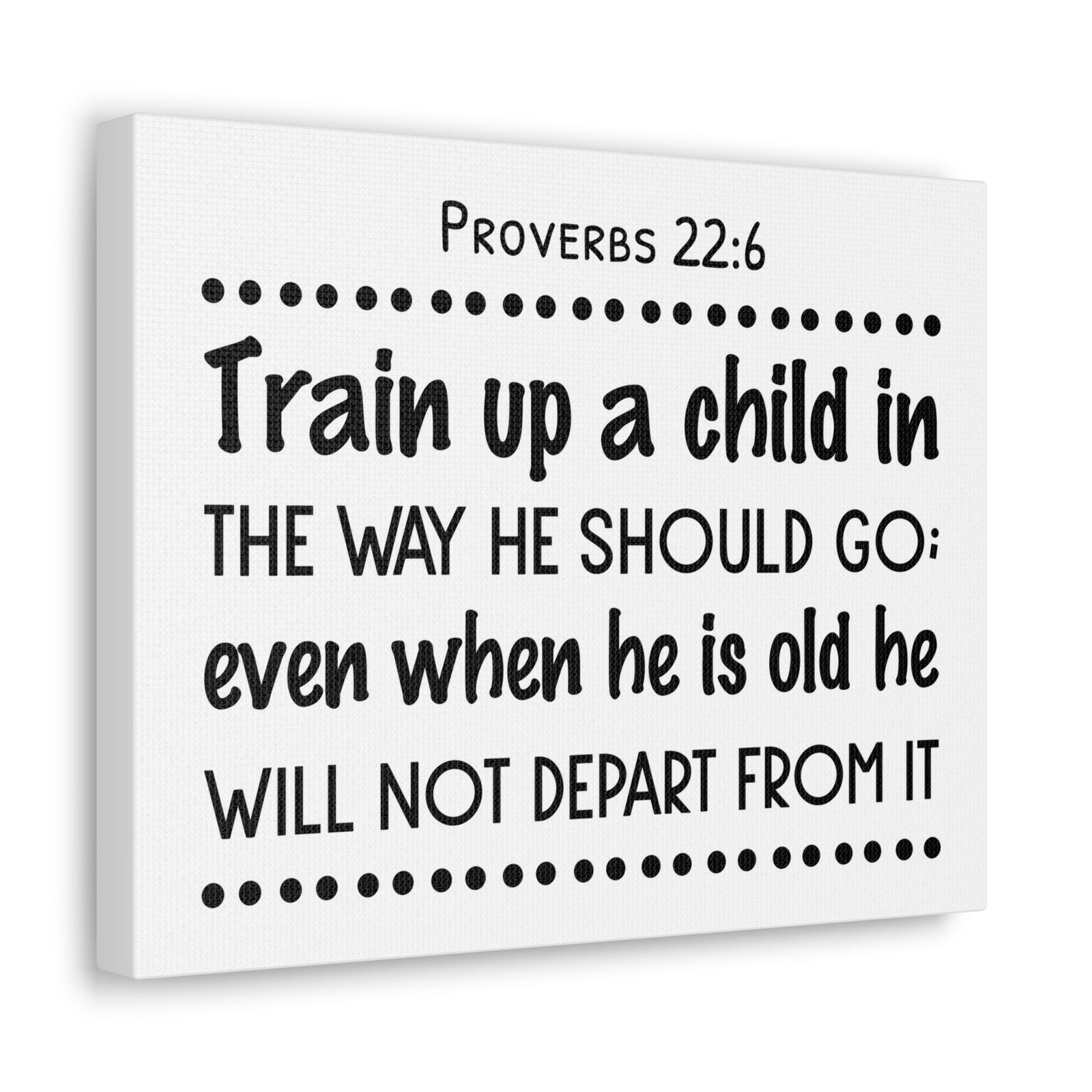 Scripture Walls Train Up A Child In Proverbs 22:6 Bible Verse Canvas Christian Wall Art Ready To Hang-Express Your Love Gifts