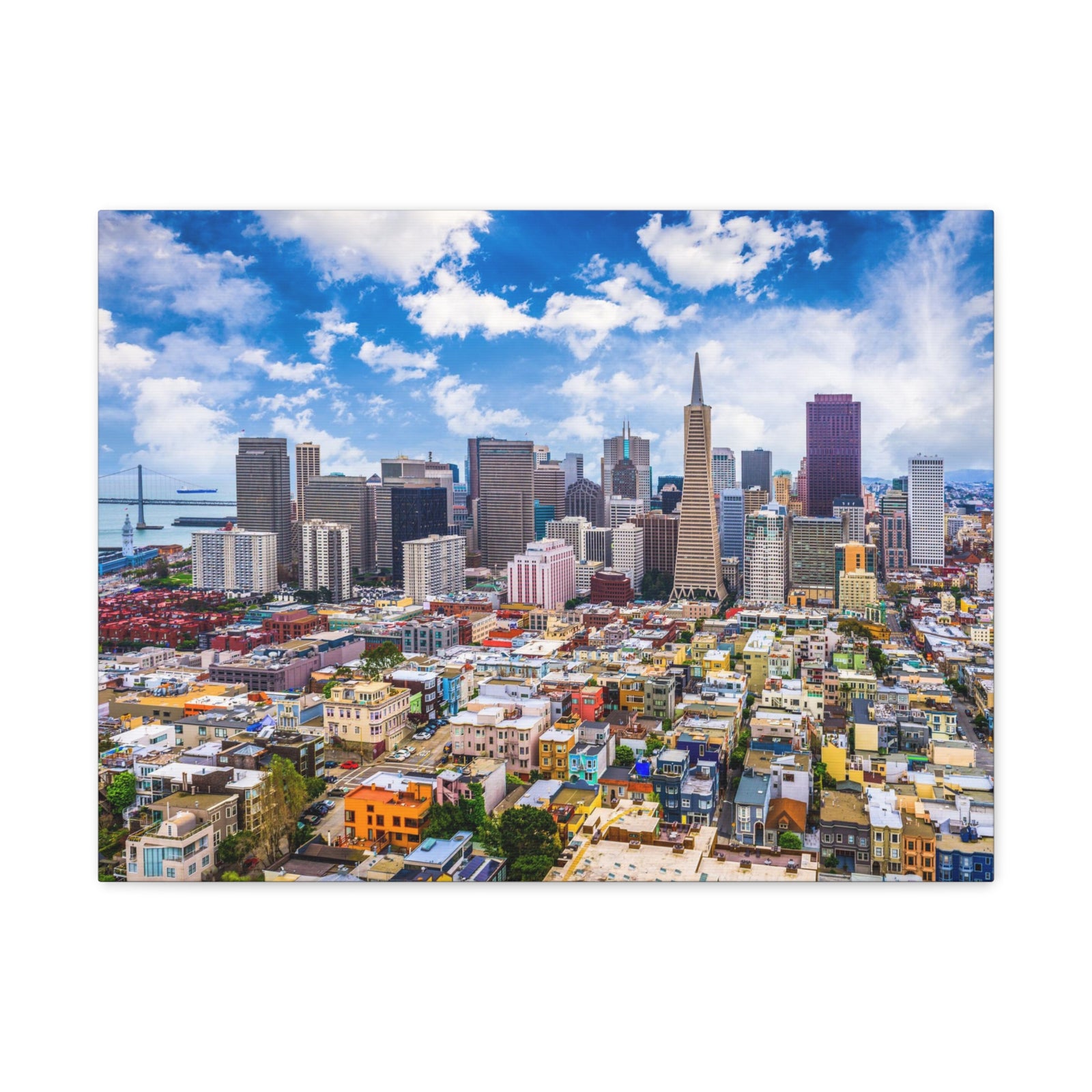 San Francisco Daytime Skyline Canvas Artwork High-Quality Breathtaking Stunning Cityscape for Home Decor Ready to Hang-Express Your Love Gifts