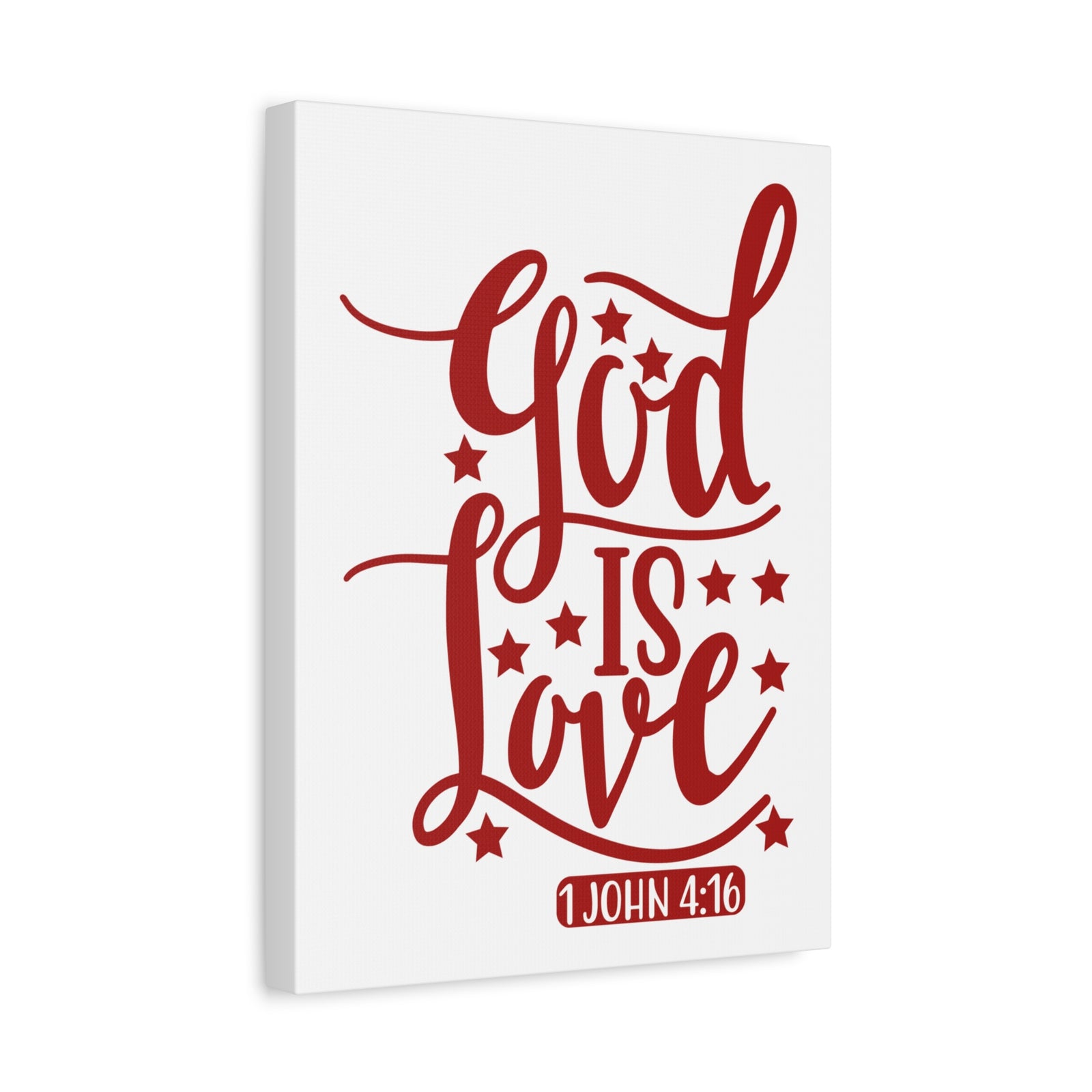 Scripture Canvas 1 John 4:16 God Is Love Christian Wall Art Bible Verse Print Ready to Hang-Express Your Love Gifts