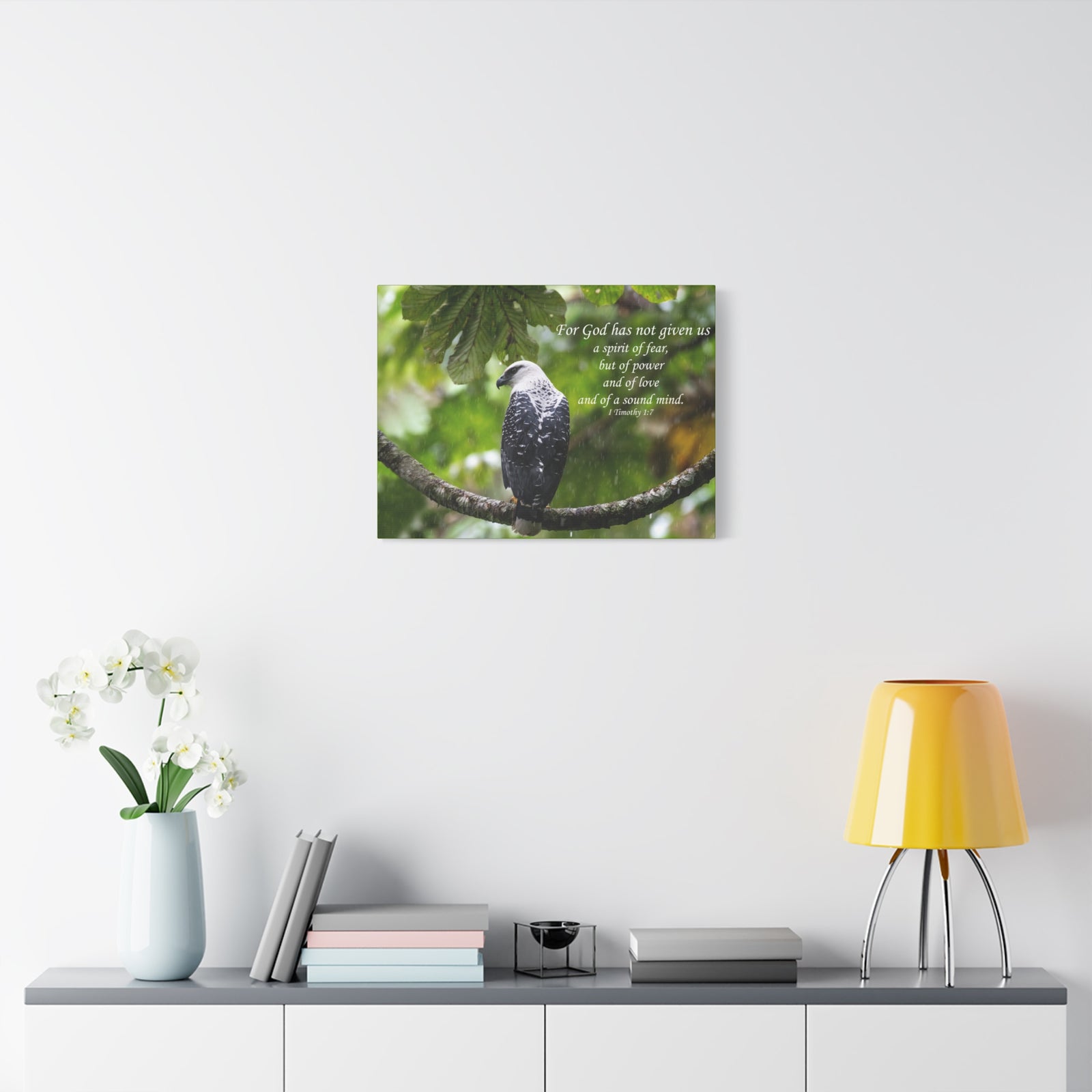 Scripture Canvas A Sound Mind 1 Timothy 1:7 Christian Wall Art Bible Verse Print Ready to Hang-Express Your Love Gifts