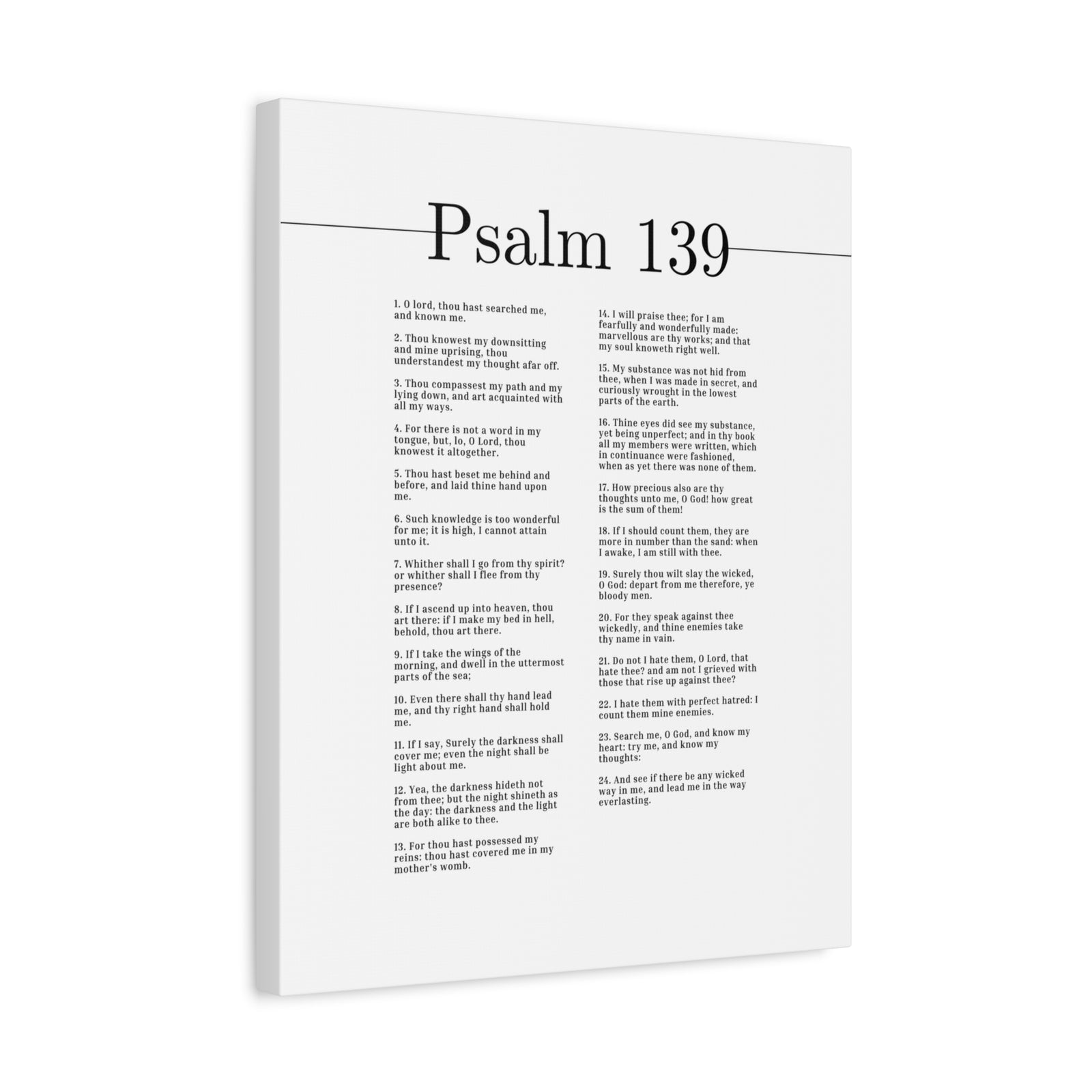 Scripture Canvas Know My Heart Psalm 139 Christian Wall Art Bible Verse Print Ready to Hang-Express Your Love Gifts