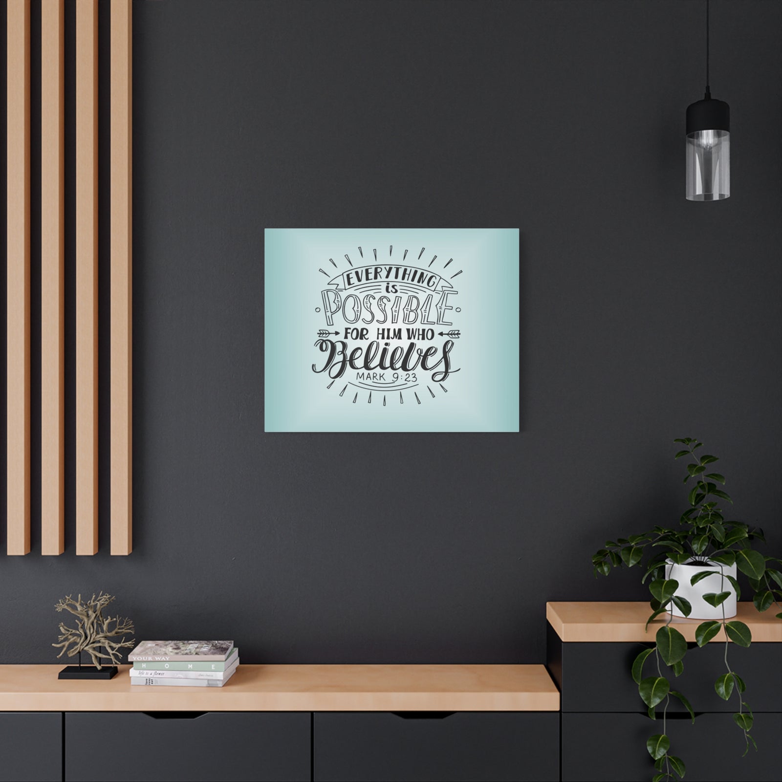Scripture Canvas Trust in the Name of the Lord Psalm 20:7 Christian Wall Art Bible Verse Print Ready To Hang-Express Your Love Gifts