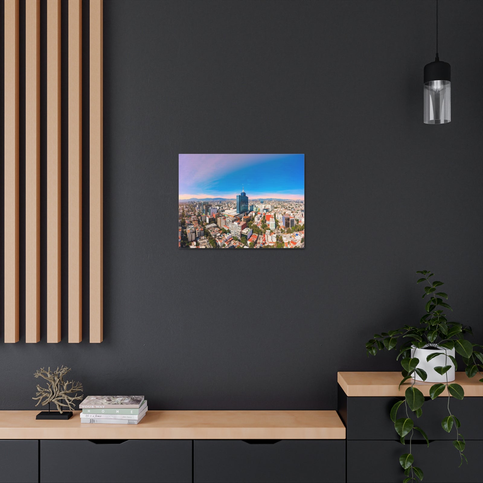 Mexico City Daytime Skyline Canvas Artwork High-Quality Breathtaking Stunning Cityscape for Home Decor Ready to Hang-Express Your Love Gifts