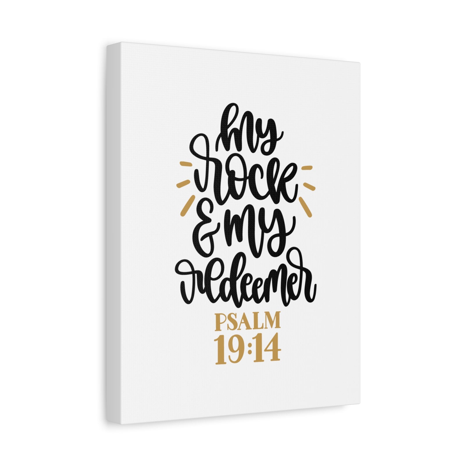 Scripture Canvas Redeemed Psalm 19:14 Christian Wall Art Bible Verse Print Ready to Hang-Express Your Love Gifts