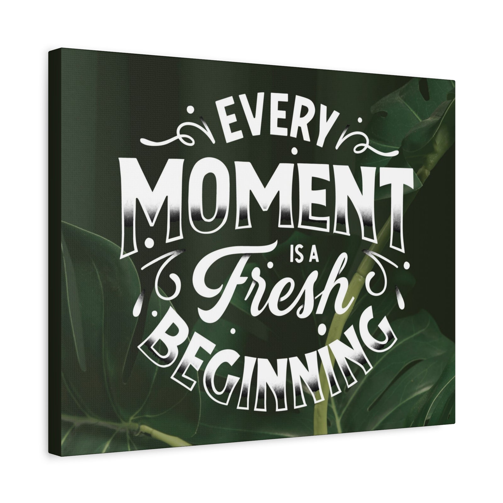 Inspirational Quote Canvas Fresh Beginning Wall Art Motivational Motto Inspiring Prints Artwork Decor Ready to Hang-Express Your Love Gifts
