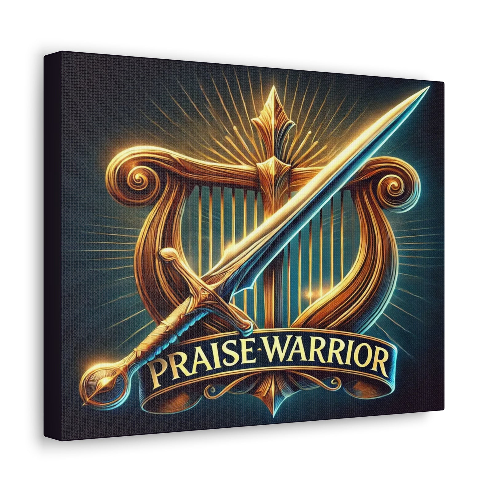 Scripture Walls Praise Warrior Psalm 149 Bible Verse Canvas Christian Wall Art Ready to Hang Unframed-Express Your Love Gifts