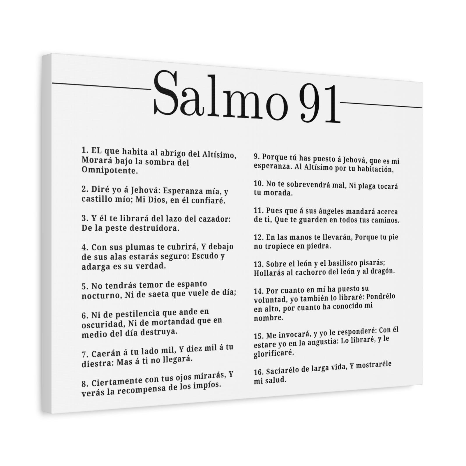 Salmo 91 Impresión De Arte Cristiano en la Pared Lista Para Colgar-Express Your Love Gifts