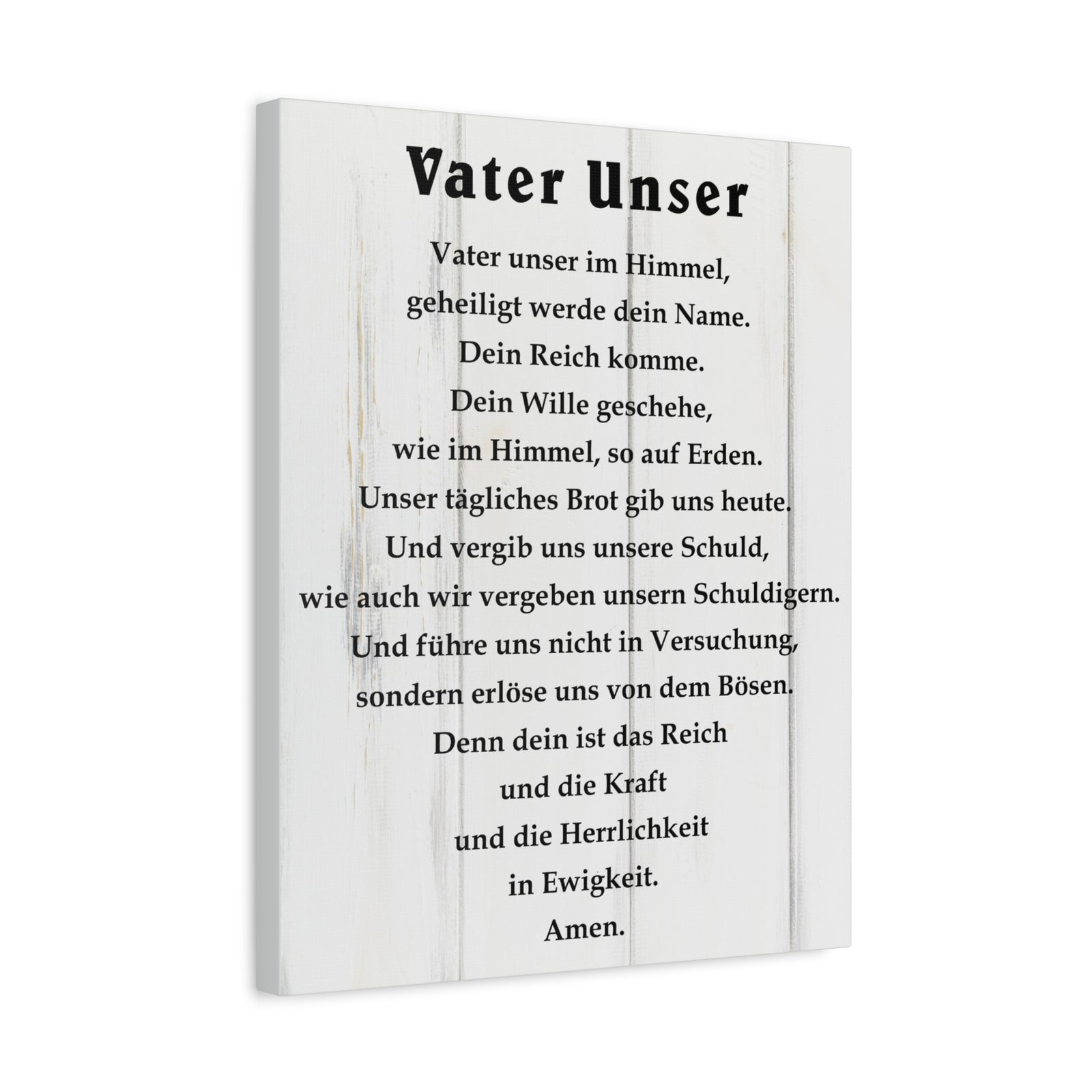 Scripture Walls Lord's Prayer Vater Unser German Wood Bible Verse Canvas Christian Wall Art Ready to Hang Unframed-Express Your Love Gifts
