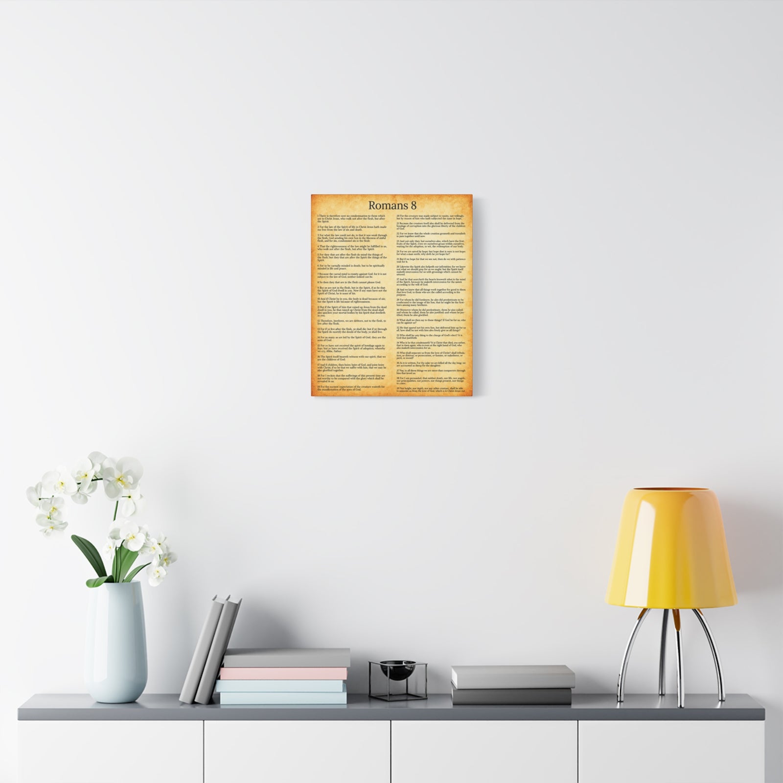 Scripture Walls Glorification Romans 8 Chapter Gold Christian Wall Art Print Ready to Hang Unframed-Express Your Love Gifts