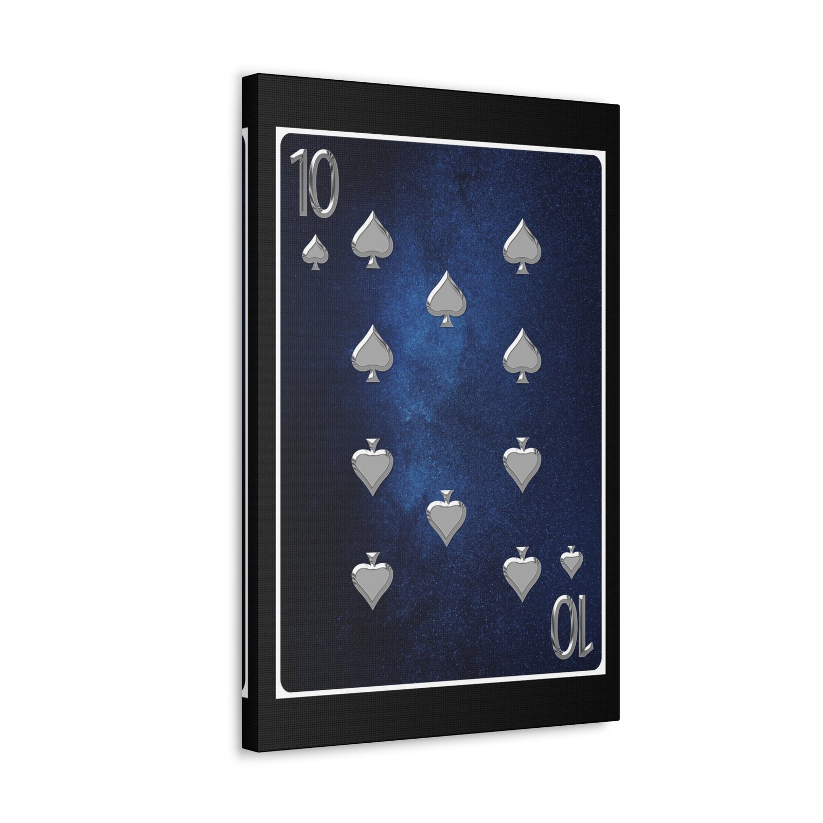 Ten Of Spades Space Background Playing Card Canvas Wall Art for Home Decor Ready-to-Hang-Express Your Love Gifts