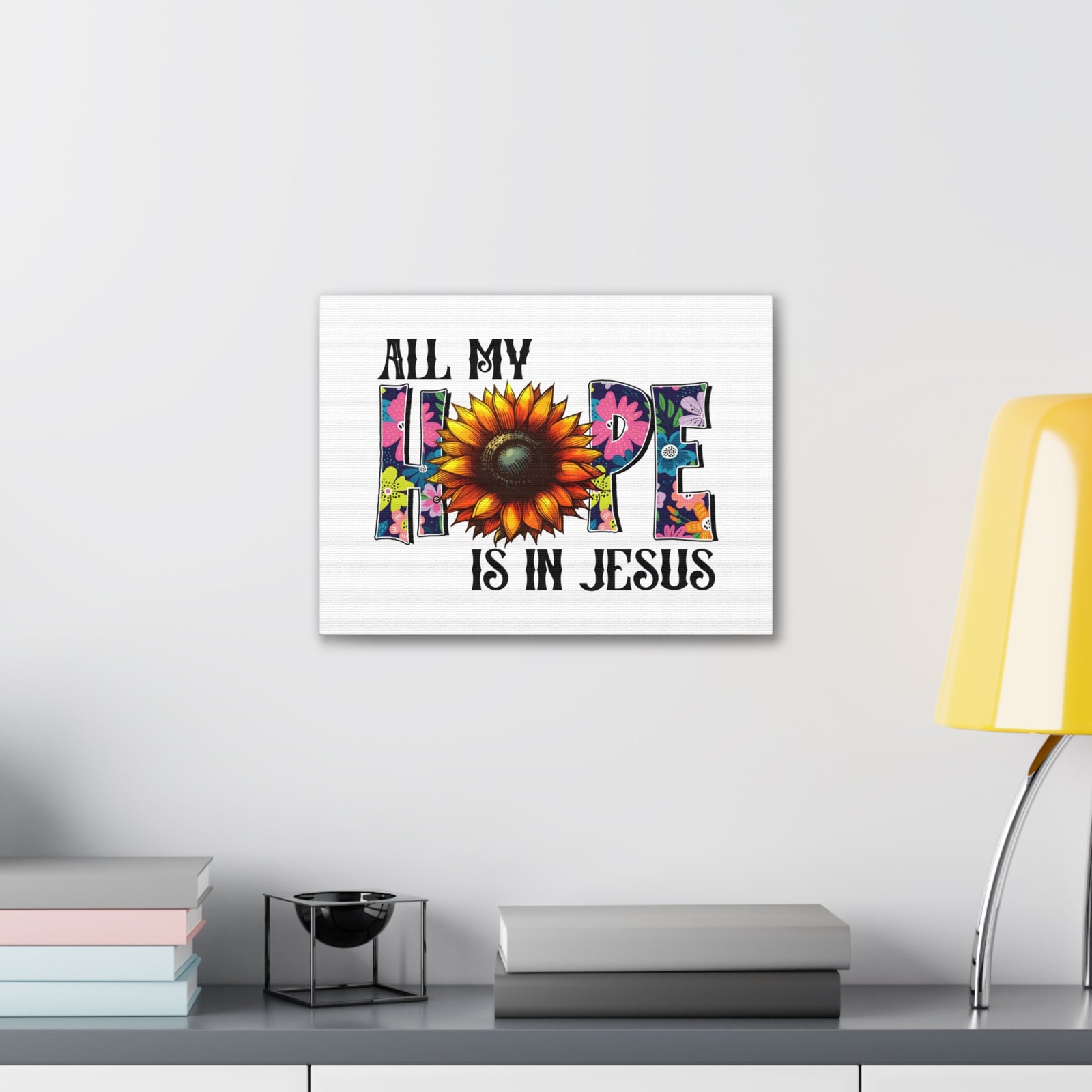 Scripture Walls My Hope is Jesus Bible Verse Canvas Christian Wall Art Ready to Hang Unframed-Express Your Love Gifts