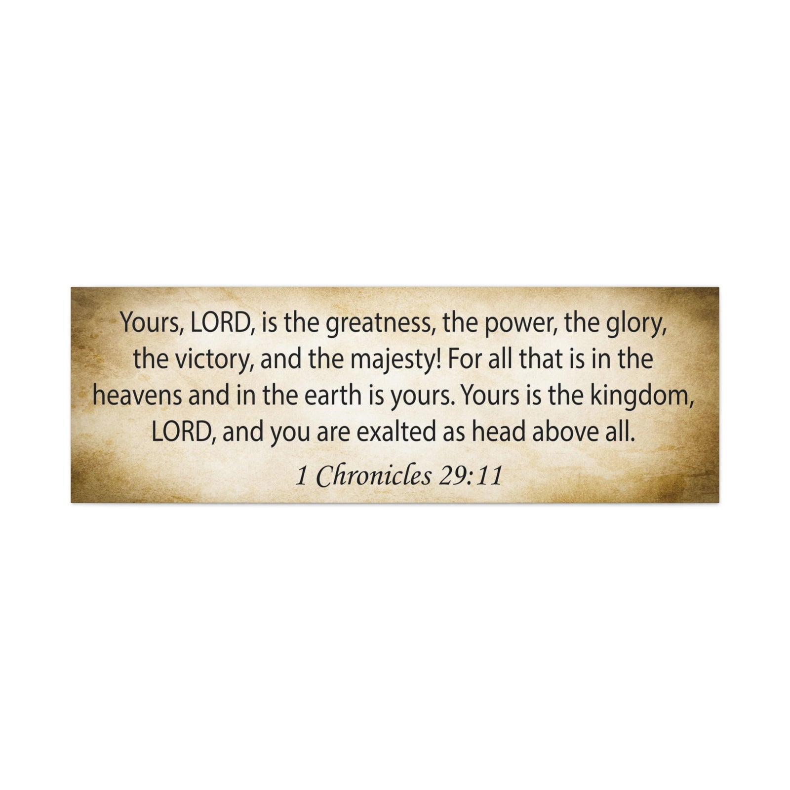 Scripture Walls 1 Chronicles 29:11 White Gold Bible Verse Canvas Christian Wall Art Ready to Hang Unframed-Express Your Love Gifts