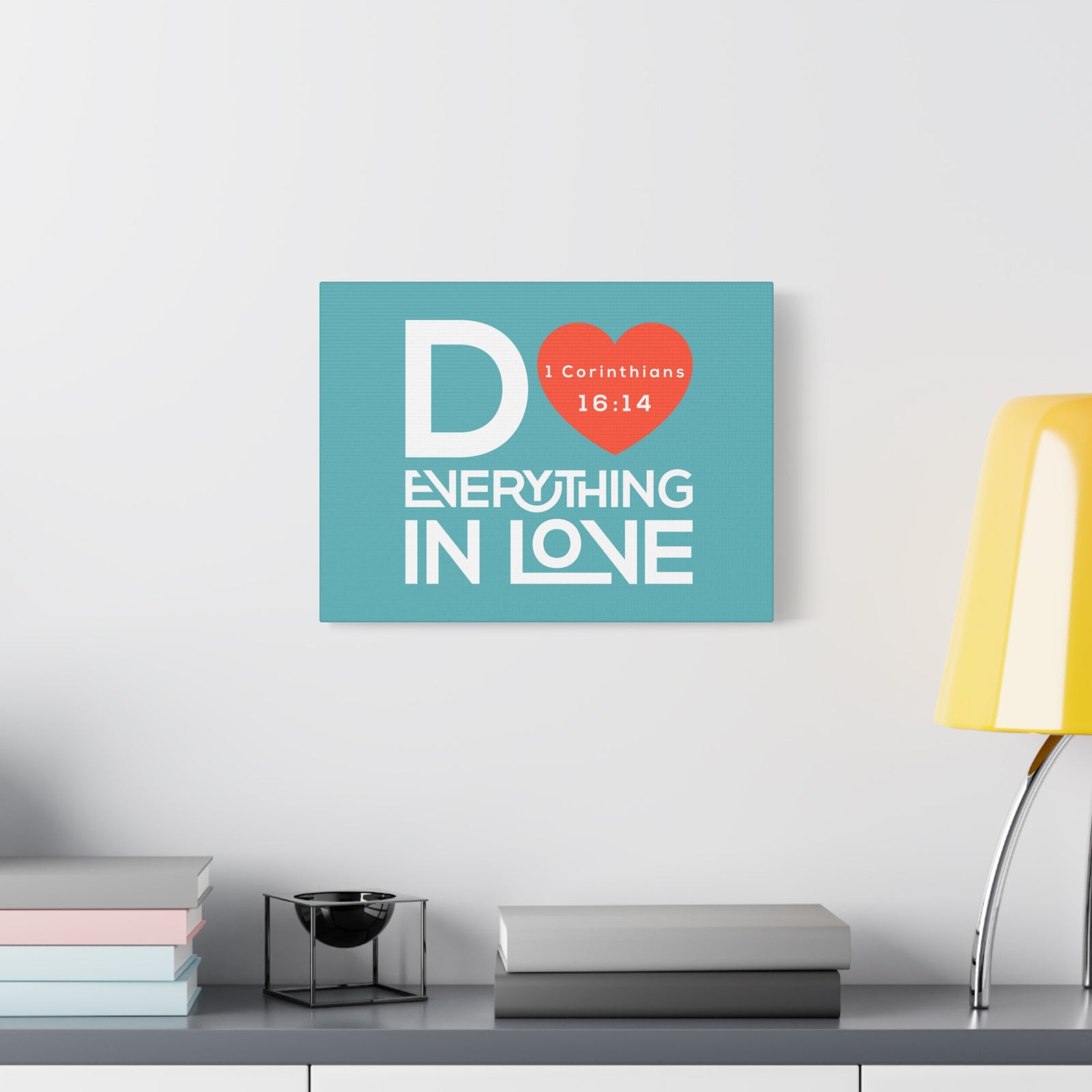 Scripture Canvas Do Everything In Love 1 Corinthians 16:14 Christian Wall Art Bible Verse Print Ready To Hang-Express Your Love Gifts