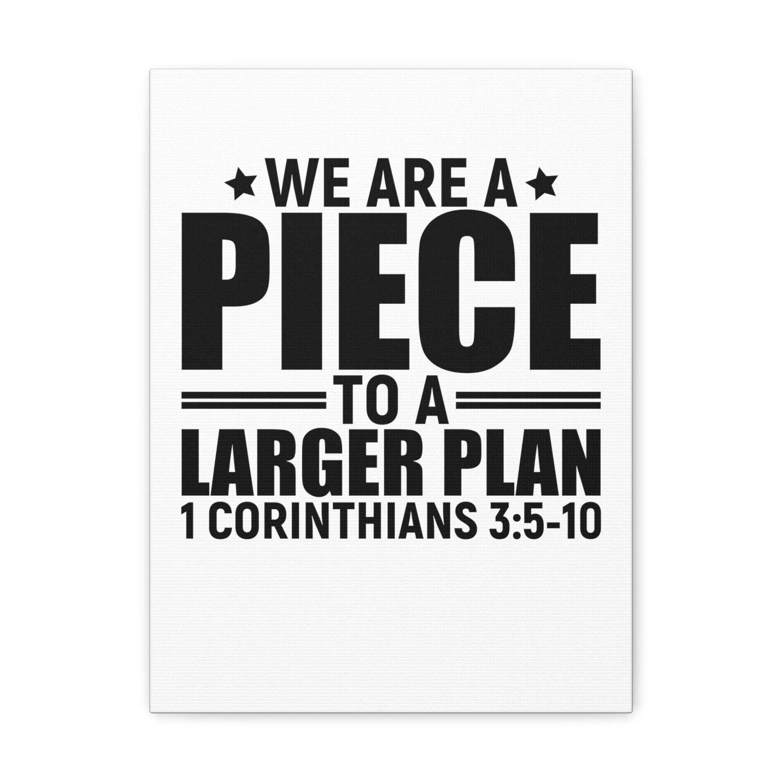 Scripture Walls 1 Corinthians 3:5-10 We Are a Piece Bible Verse Canvas Christian Wall Art Ready to Hang Unframed-Express Your Love Gifts