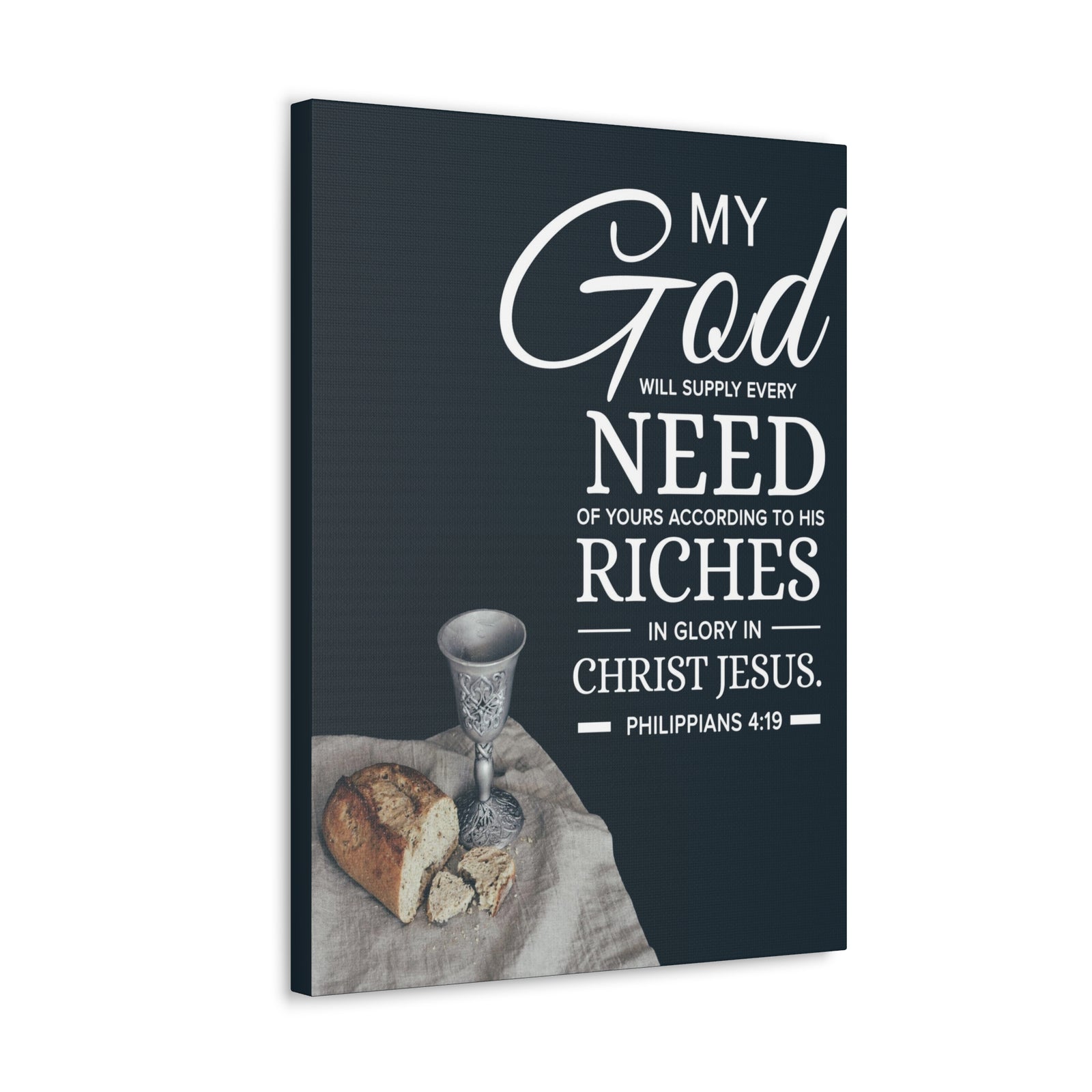 Bible Verse Canvas My God Need Riches Philippians 4:19 Wall Art Christian Home Decor-Express Your Love Gifts
