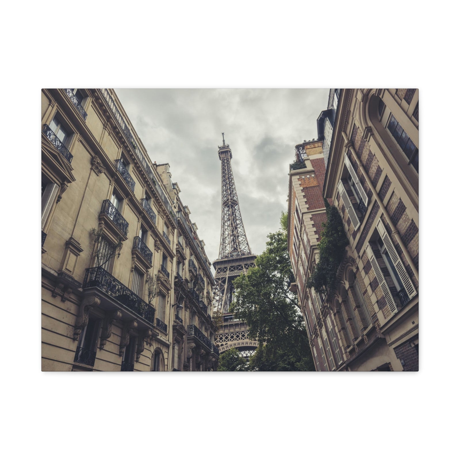 Paris Eiffel Tower Street View France Canvas Artwork High-Quality Breathtaking French City for Home Decor Ready to Hang-Express Your Love Gifts