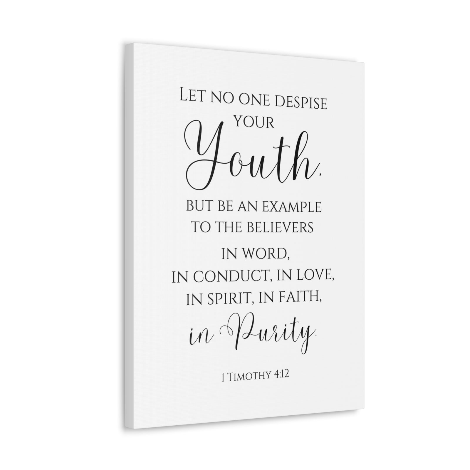 Scripture Walls 1 Timothy 4:12 Be An Example Bible Verse Canvas Christian Wall Art Ready to Hang Unframed-Express Your Love Gifts