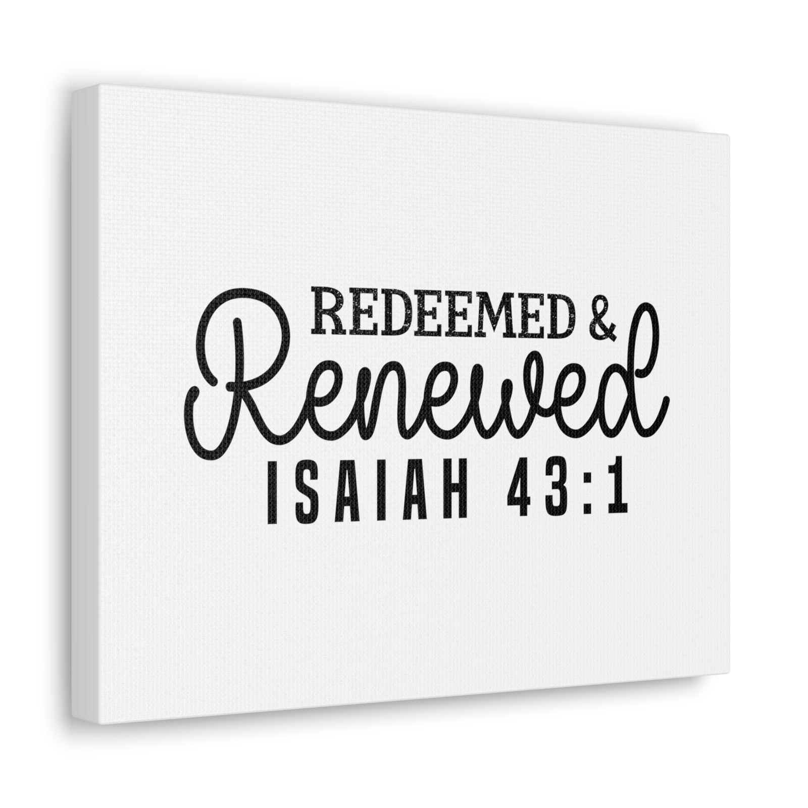 Scripture Walls Isaiah 43:1 Redeemed & Renewed Bible Verse Canvas Christian Wall Art Ready to Hang Unframed-Express Your Love Gifts