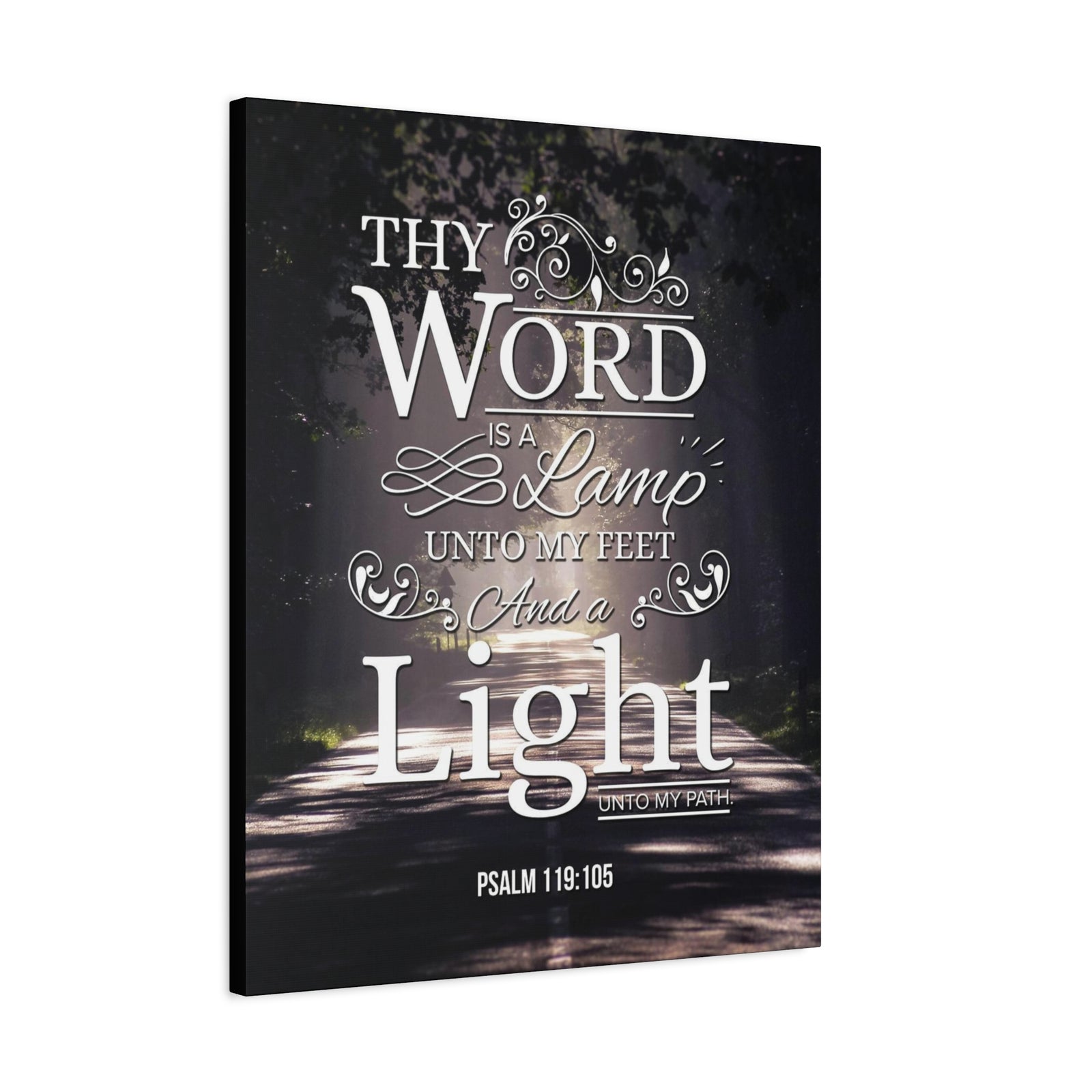 Bible Verse Canvas Thy Word is a Lamp Unto my Feet Psalm 119:105 Bible Verse Wall Art Scripture Art Faith Artwork Christian Home Decor-Express Your Love Gifts