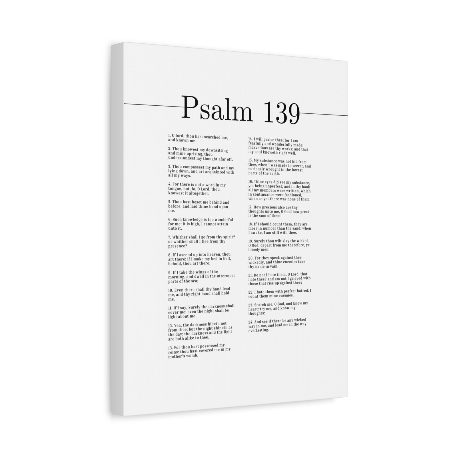 Scripture Canvas Know My Heart Psalm 139 Christian Wall Art Bible Verse Print Ready to Hang-Express Your Love Gifts