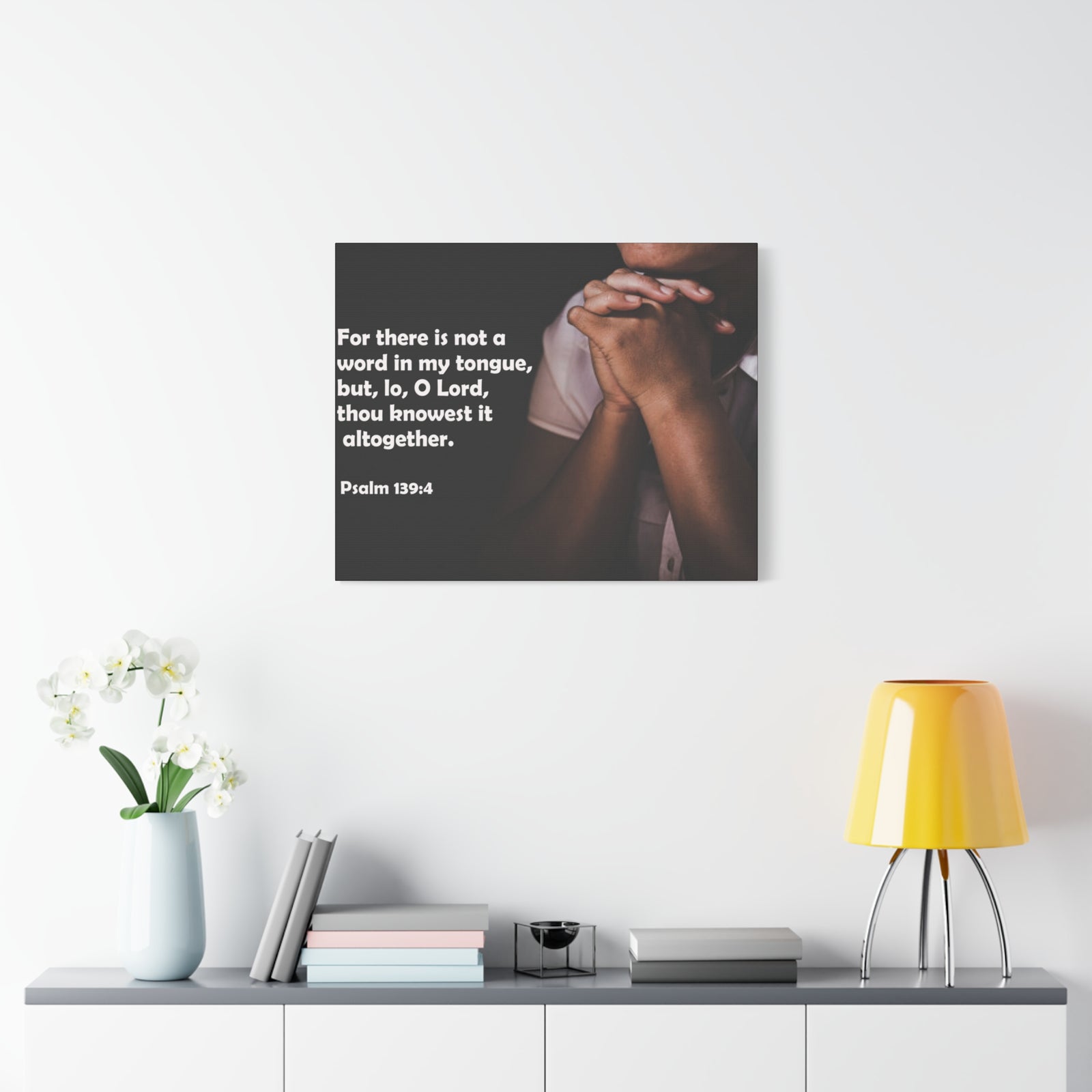 Bible Verse Canvas For There is Not a Word Psalm 139:4 Christian Home Décor Wall Art Scripture Ready to Hang Faith Print-Express Your Love Gifts