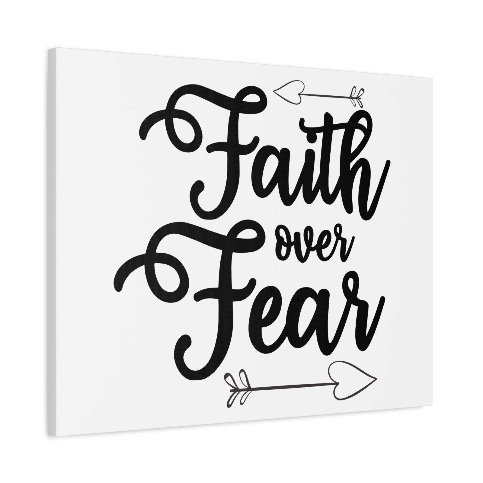 Scripture Canvas Faith Over Fear Psalm 34:4 Christian Wall Art Print Ready to Hang-Express Your Love Gifts