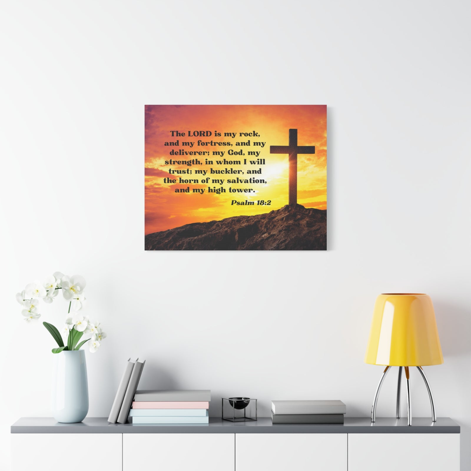 Scripture Walls My God Psalm 18:2 Bible Verse Canvas Christian Wall Art Ready to Hang-Express Your Love Gifts