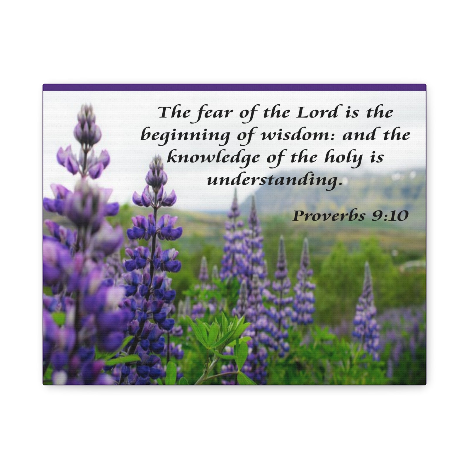 Bible Verse Canvas The Fear of The Lord Proverbs 9:10 Christian Home Décor Wall Art Scripture Ready to Hang Faith Print-Express Your Love Gifts