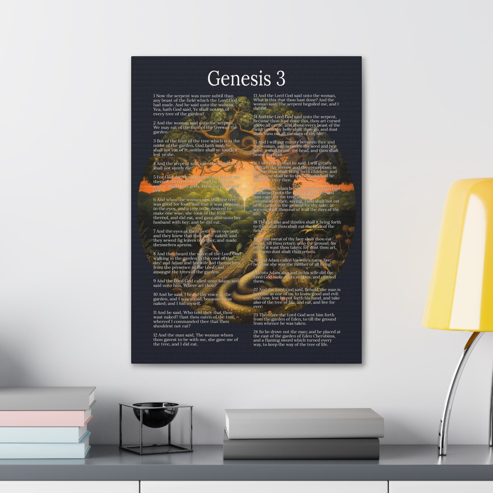 Scripture Walls Fall of Man Genesis 3 Chapter Christian Wall Art Print Ready to Hang Unframed-Express Your Love Gifts