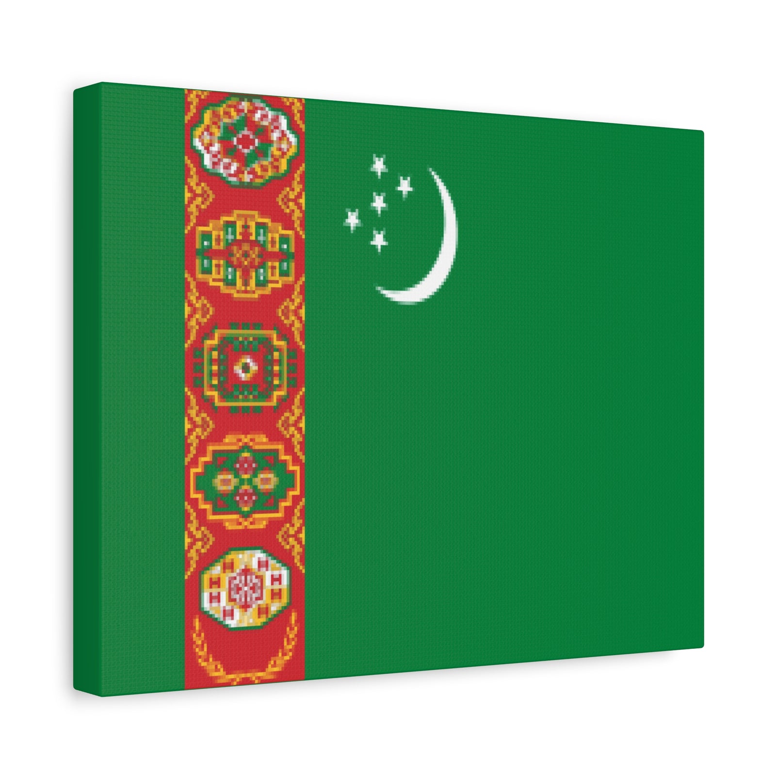 Turkmenistan Country Flag Canvas Vibrant Wall Art Unframed Home Decor-Express Your Love Gifts