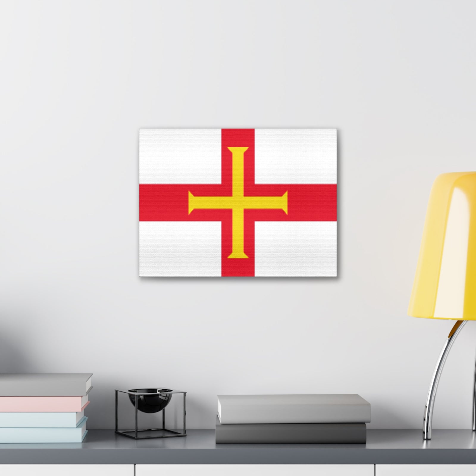 Guernsey Country Flag Canvas Vibrant Wall Art Unframed Home Decor-Express Your Love Gifts
