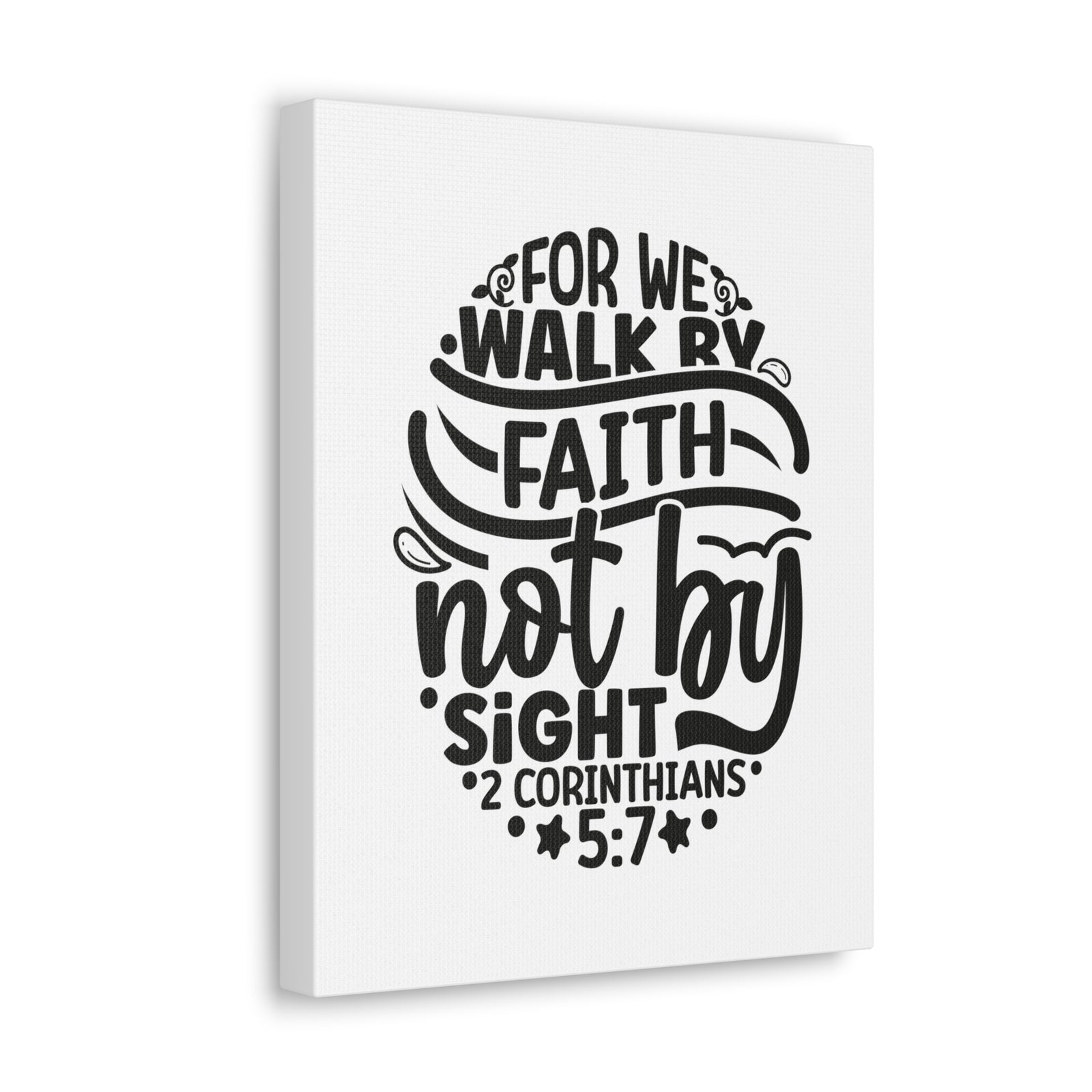 Scripture Walls 2 Corinthians 5:7 Walk by Faith Bible Verse Canvas Christian Wall Art Ready to Hang Unframed-Express Your Love Gifts