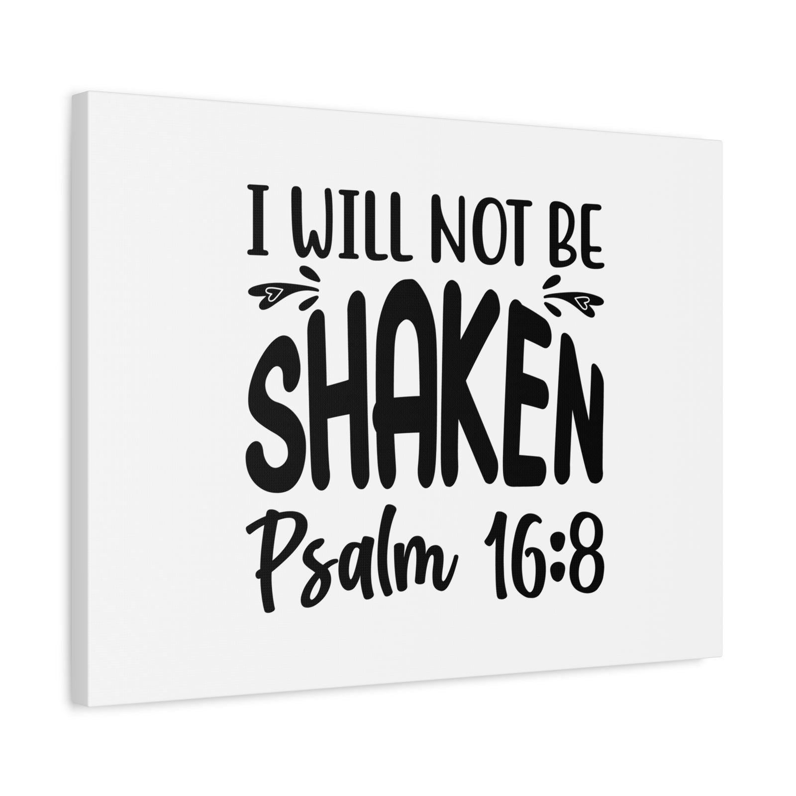 Scripture Canvas I Will Not Be Shaken Psalm 16:8 Christian Wall Art Bible Verse Print Ready to Hang-Express Your Love Gifts