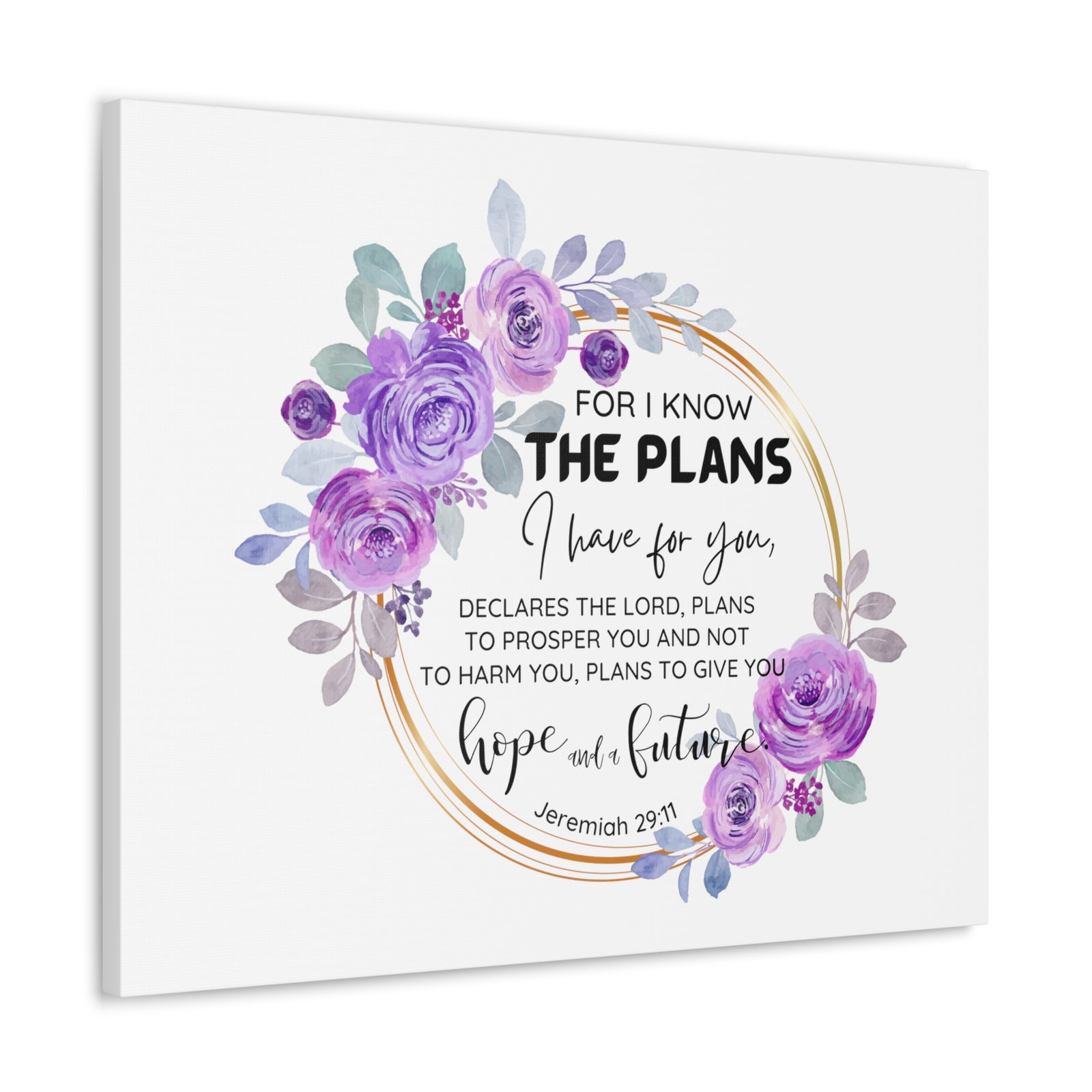 Scripture Walls Jeremiah 29:11 The Plans I Have Bible Verse Canvas Christian Wall Art Ready to Hang Unframed-Express Your Love Gifts