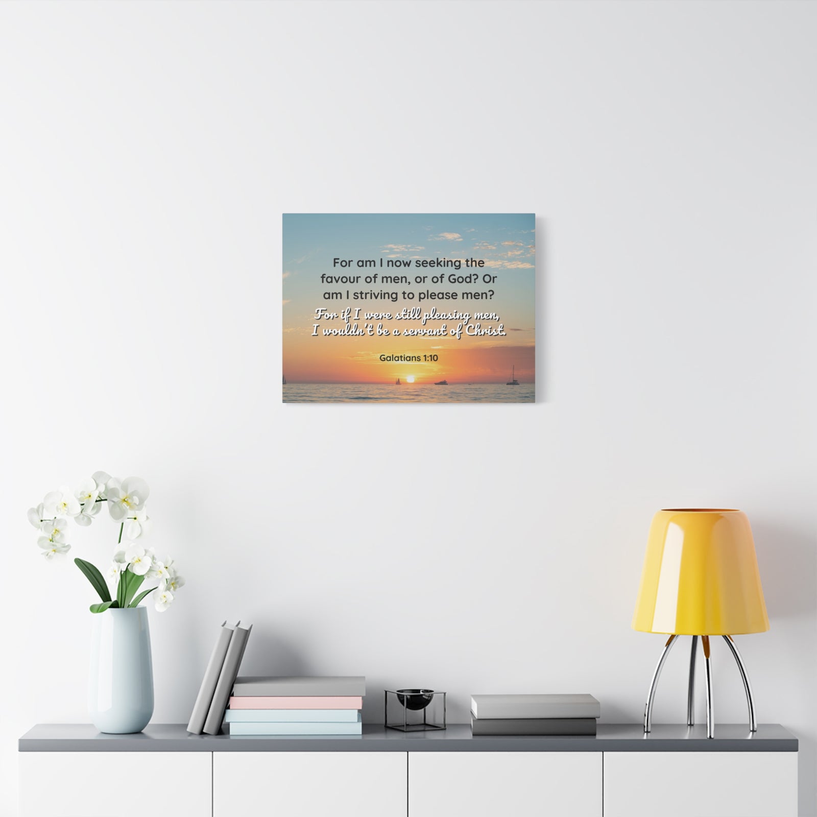 Scripture Canvas Servant Of Christ Galatians 1:10 Christian Wall Art Bible Verse Print Ready to Hang-Express Your Love Gifts