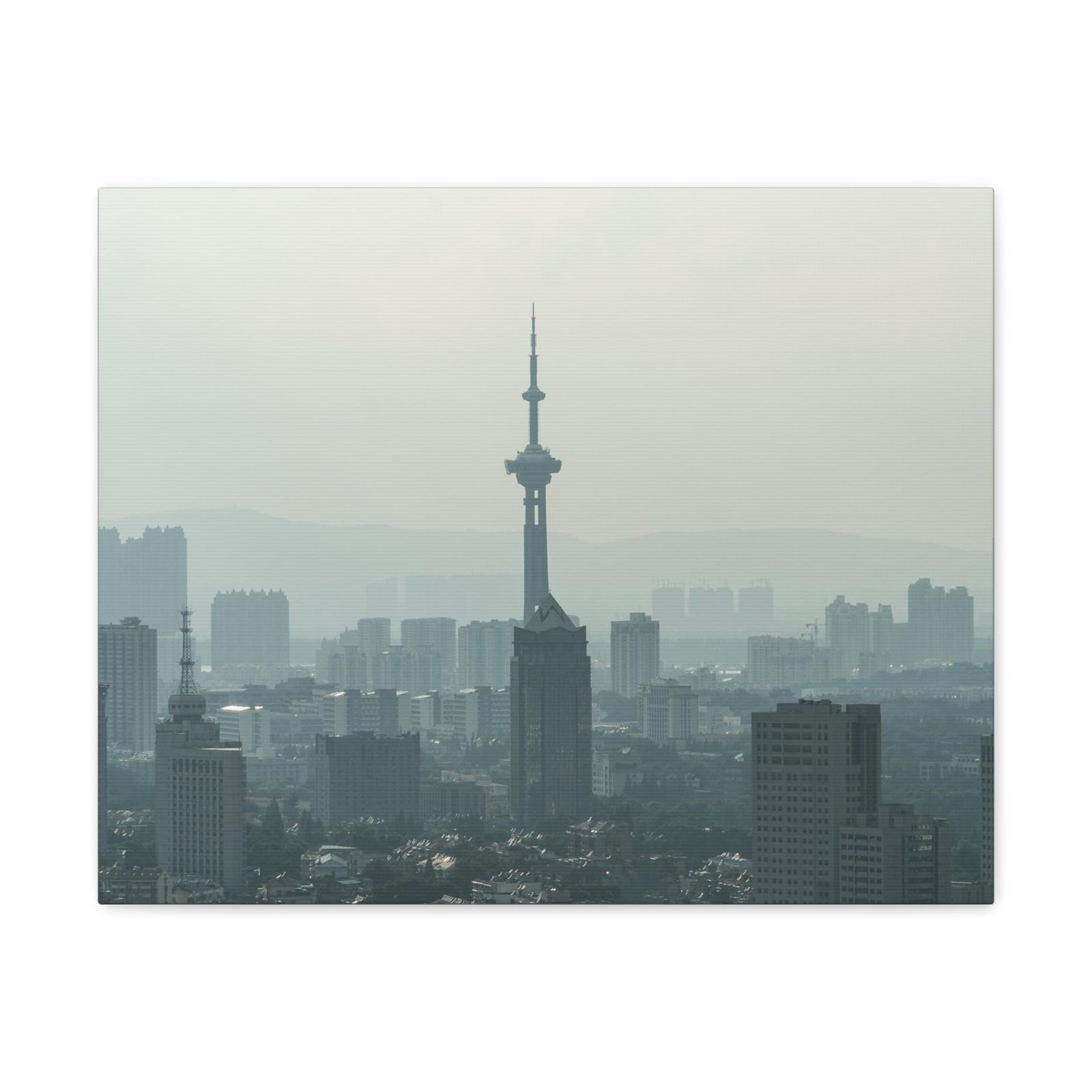 Shanghai Black And White Skyline Canvas Artwork High-Quality Breathtaking Stunning Cityscape for Home Decor Ready to Hang-Express Your Love Gifts